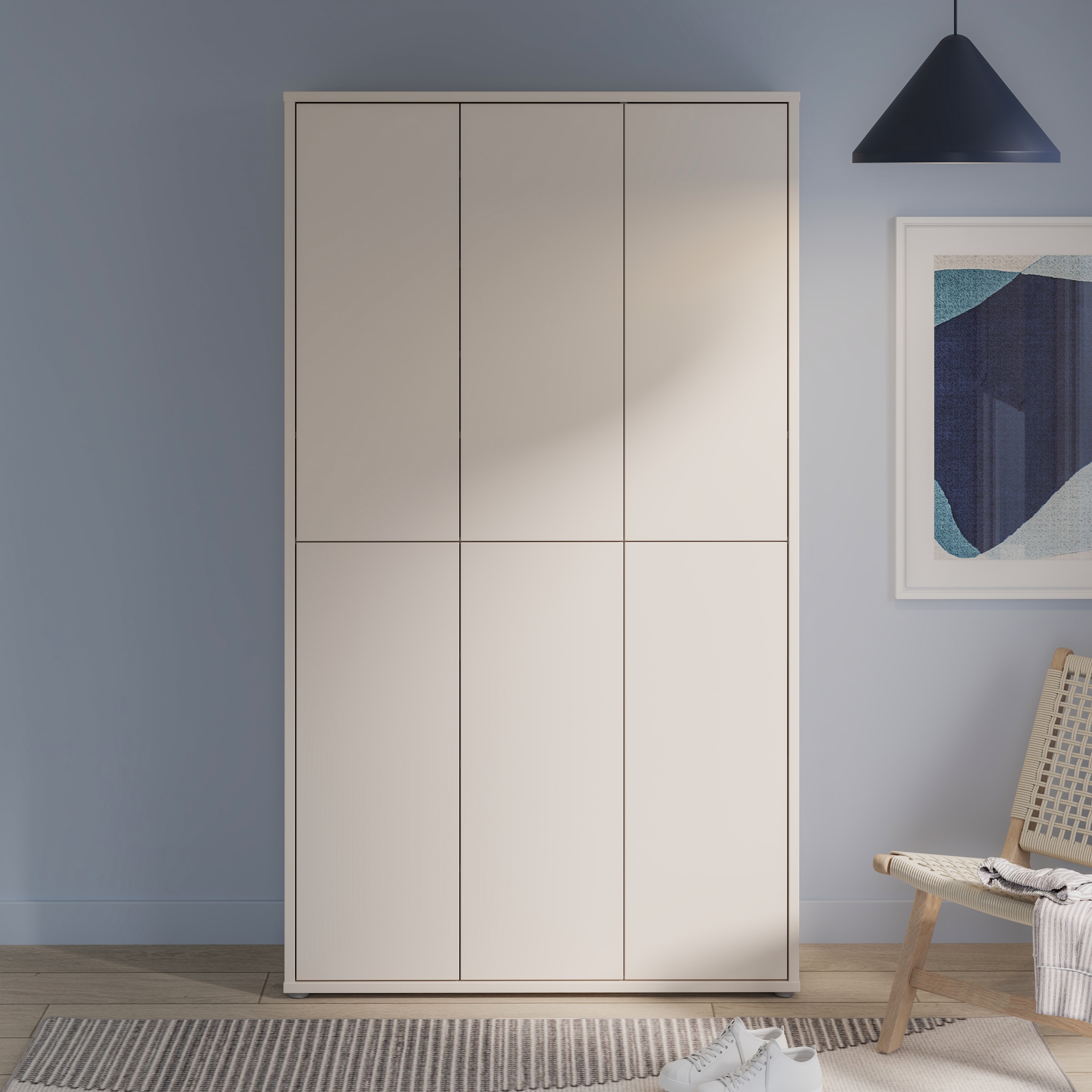 FORTE Armoire à chaussures »Alice Springs, Schuhschrank, B/H/T 109,2/191,9/34,9 cm, 36 Paar Schuhe« L/H/P 109,2/191,9/34,9 cm,  Armoire de rangement, armoire polyvalente, (L/H 109cm x 192cm), avec 16 étagères