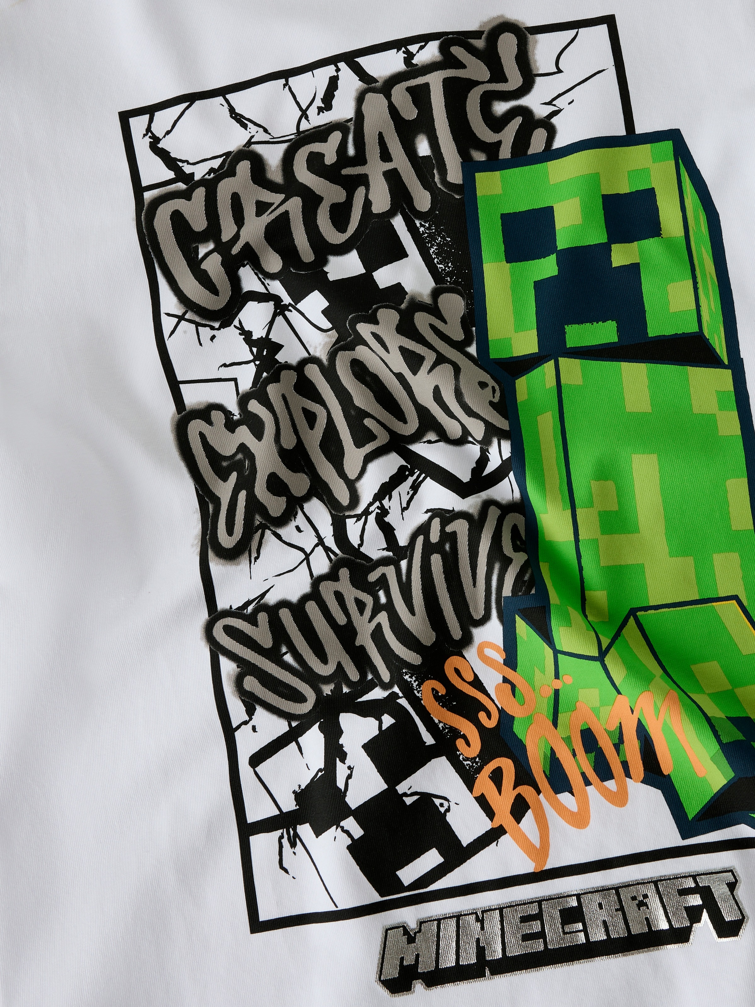 Name It T-Shirt »NKMMASE MINECRAFT SS NREG TOP NOOS BFU« Baumwollmischung, mit "Minecraft" Druck