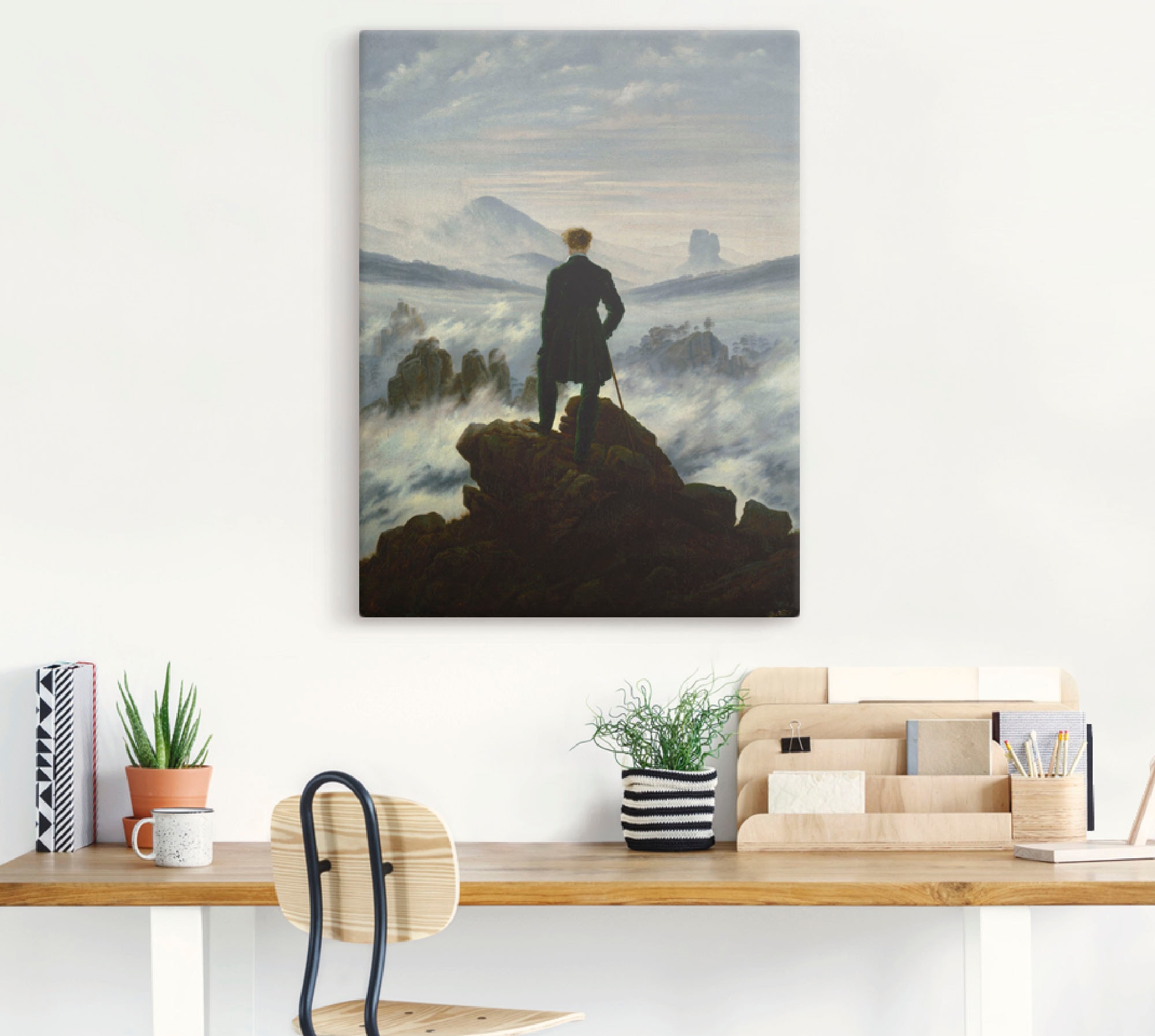 Artland Wandbild »Der Wanderer über dem Nebelmeer. Um 1818«, Mann, (1 St.), als Leinwandbild, Poster in verschied. Grössen