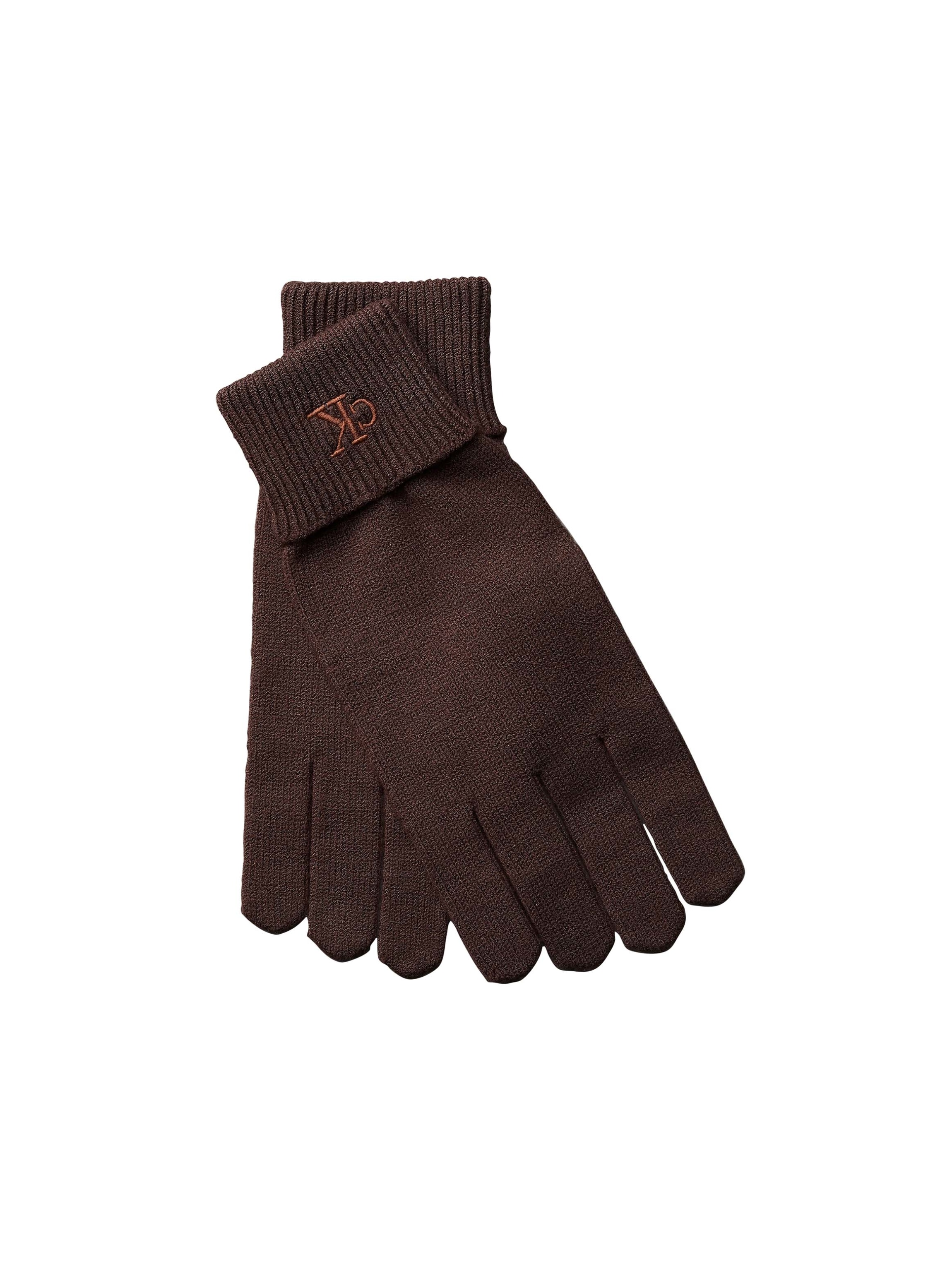 Image of Calvin Klein Jeans Strickhandschuhe "CK FINE RIB GLOVES" Regular fit mit Markenlogo