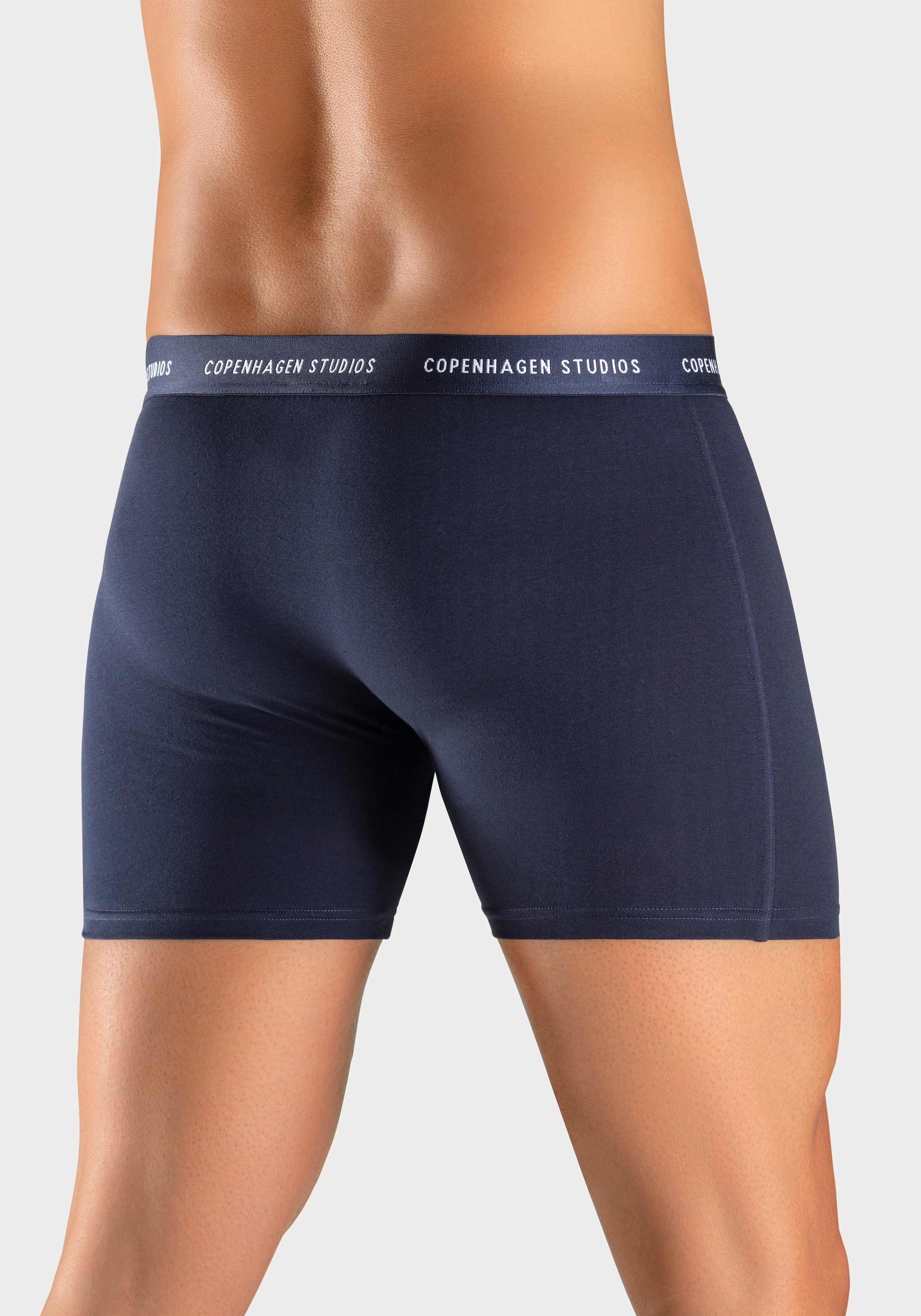 Copenhagen Studios Boxer »Boxershorts für Herren«, (3 St.), mit längerem Bein und Logobund