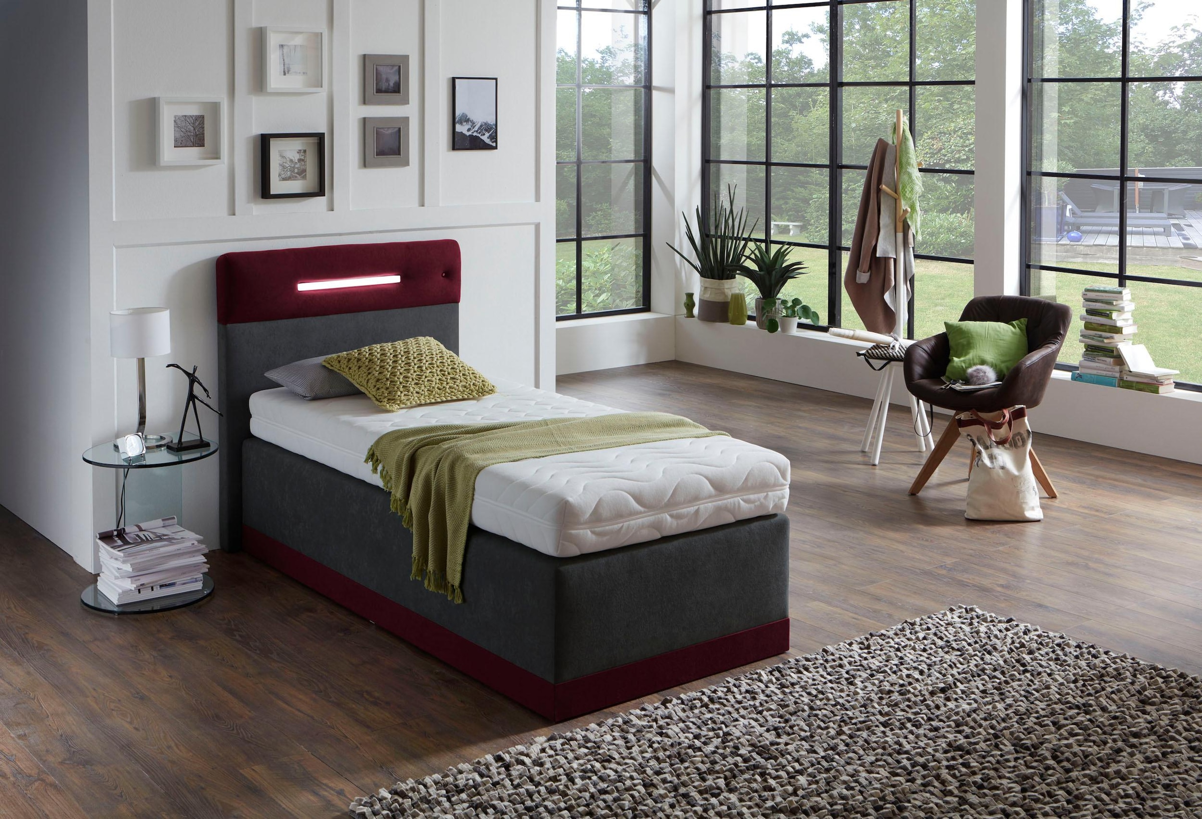 Westfalia Schlafkomfort Boxspringbett mit LED-Beleuchtung