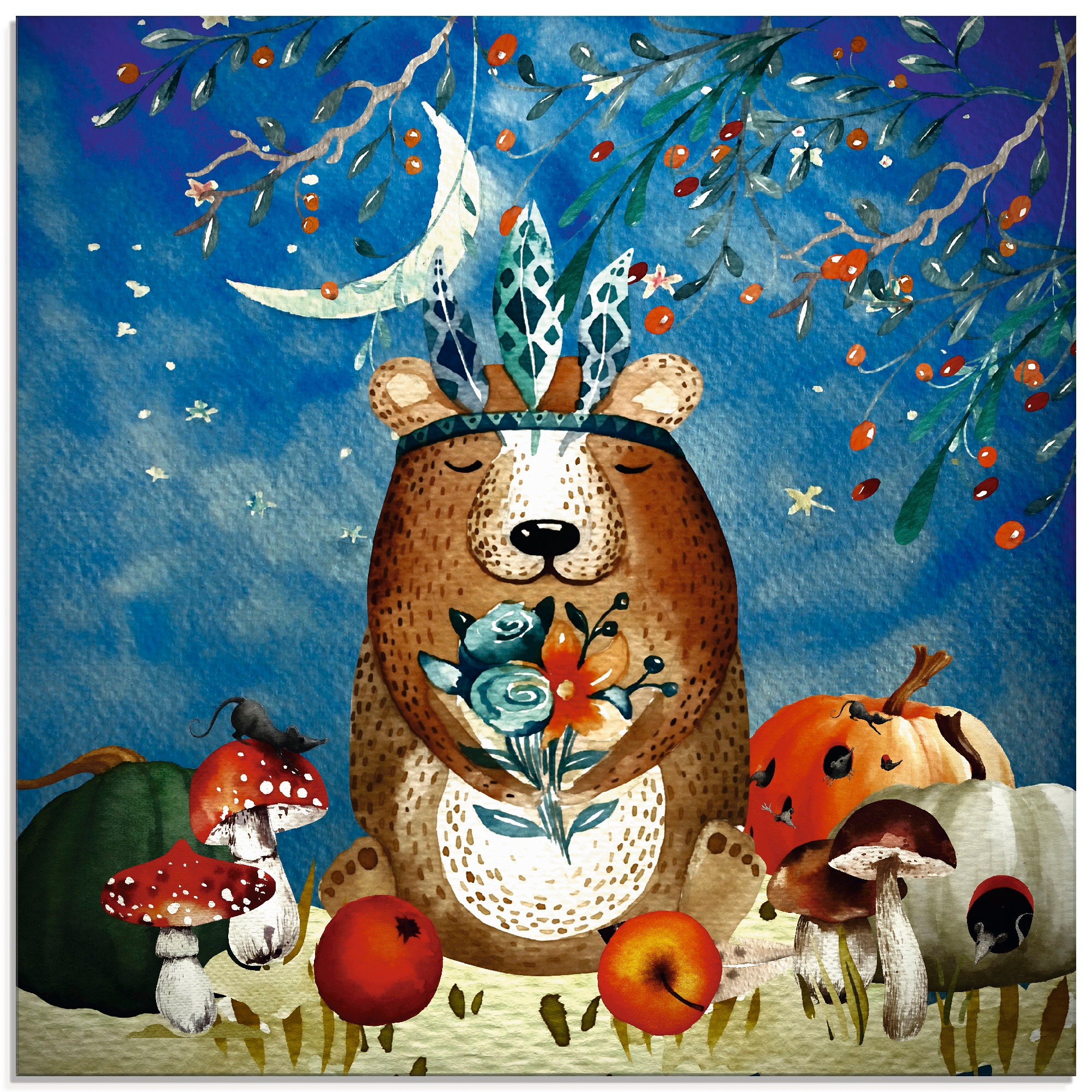 Image of Artland Glasbild »Der müde Bär«, Tiere, (1 St.) bei Ackermann Versand Schweiz