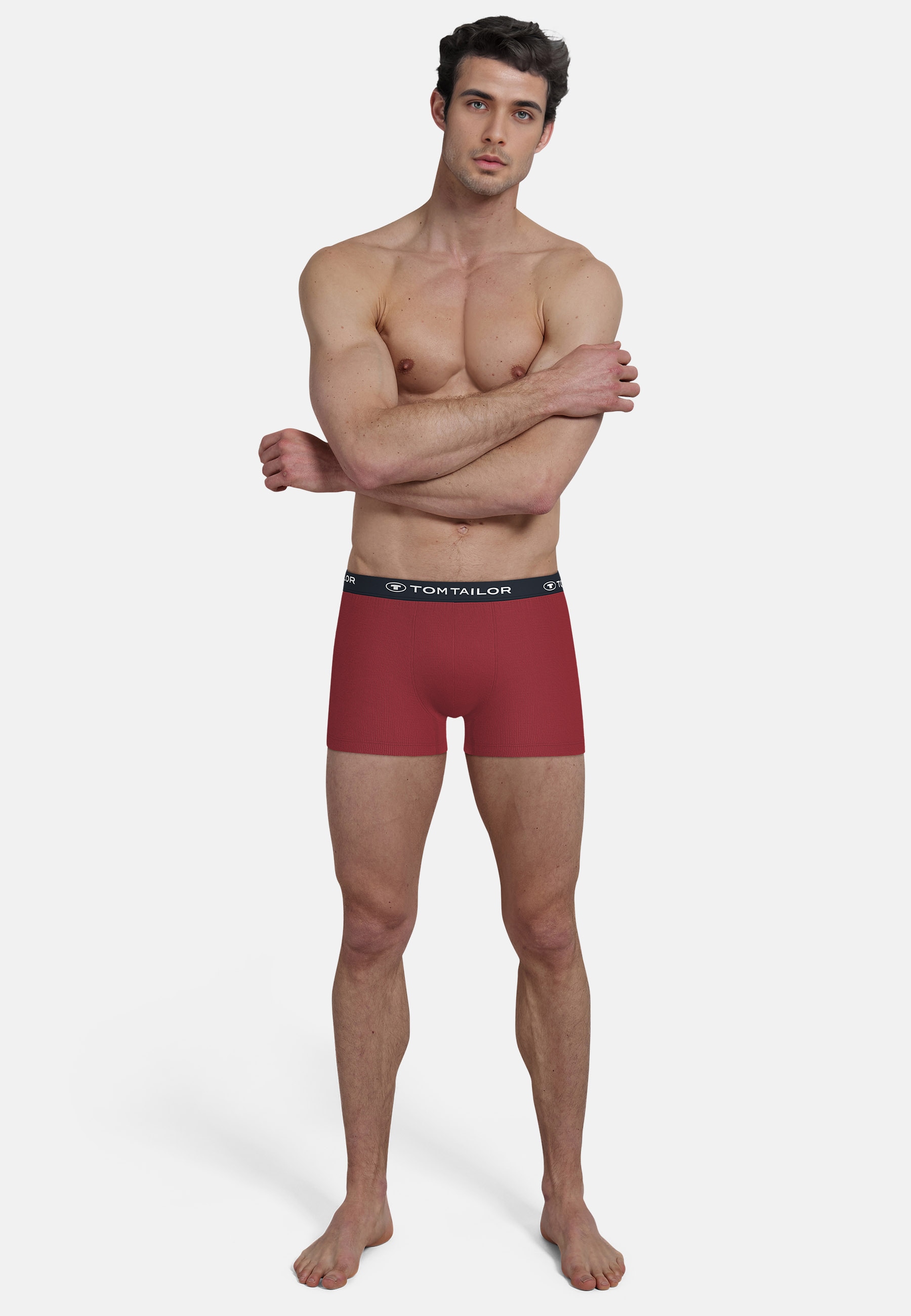 TOM TAILOR Boxers »Buffer« 3er Pack,  weich, bequem, basic, eng, Logobund, Baumwollmix