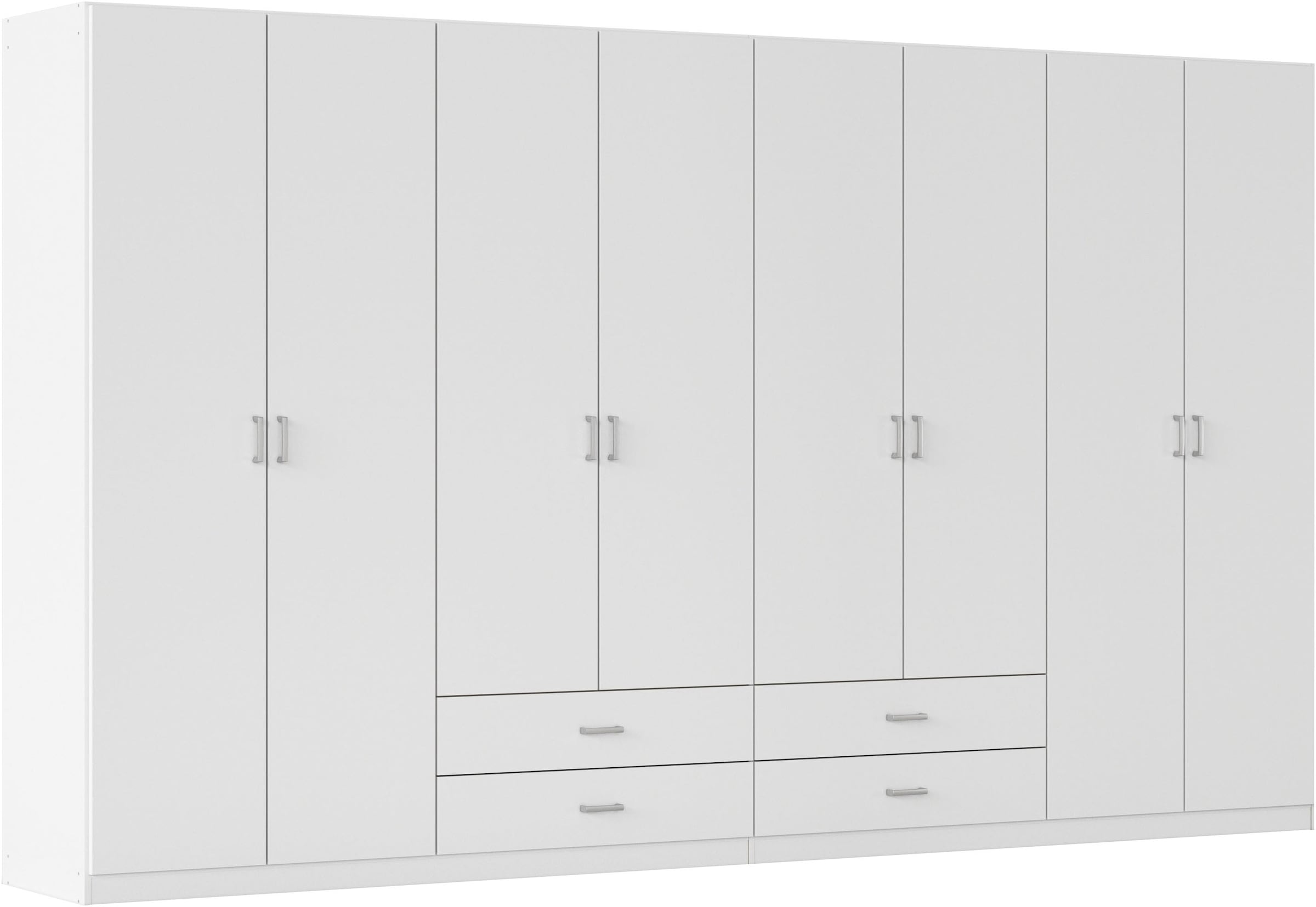 rauch Drehtürenschrank »Kleiderschrank Garderobe GAMMA Breiten 360 cm« in 3 Ausstattungen BASIC/CLASSIC/PREMIUM (inkl. SOFT-CLOSE-Funktion),  mit Schubladen, verschiedene Griff-Varianten TOPSELLER MADE IN GERMANY