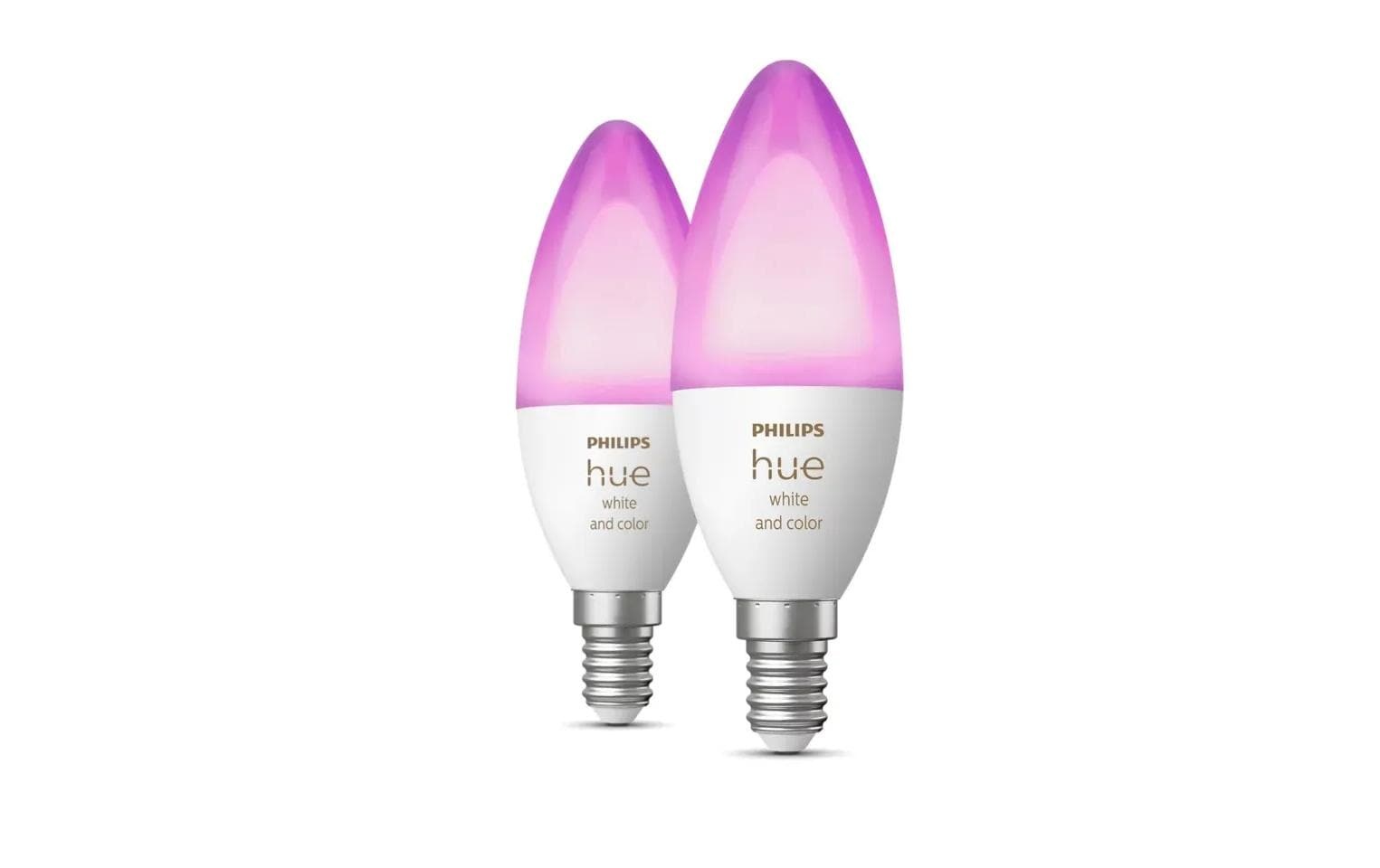 Image of Philips Hue LED-Leuchtmittel "Hue WCA B39 E14 500 lm, 1000-20000 K, Doppelpack, EU" E14 RGB warmweiss - kaltweiss