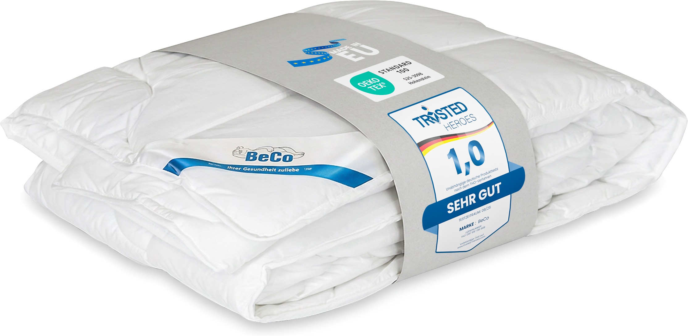 Image of Beco Microfaserbettdecke "BeCo Greenfirst, Bettdecke 135x200 und weitere Grössen" 4-Jahreszeiten Füllung Klimafaser 1 Stk. tlg. Bettdecke "normal" getestet von Trusted Heroes mit einer Note von 1,0