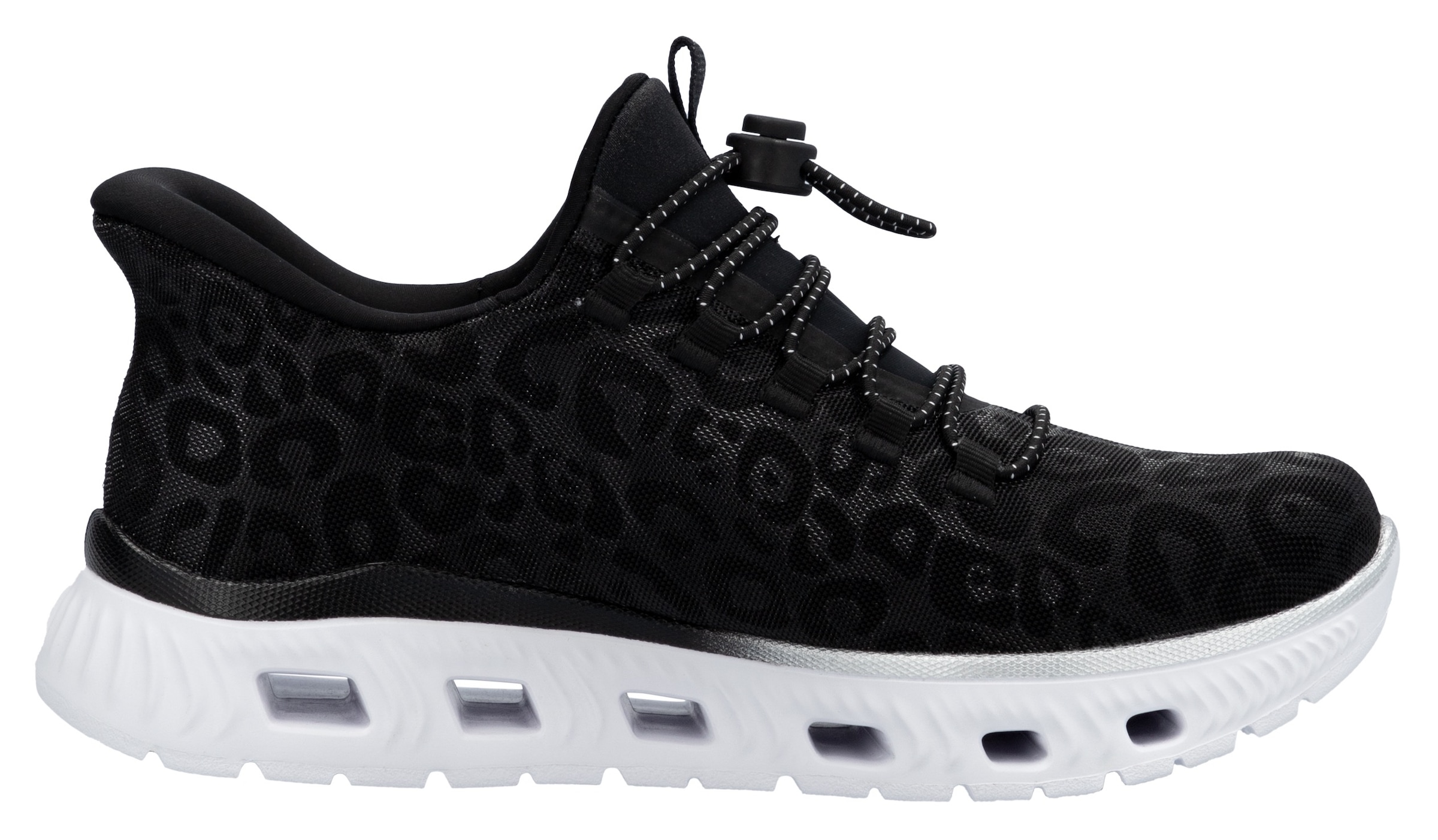 RIEKER Sport Slip-On Sneaker  , Freizeitsneaker, Schlupfschuh in Leo-Optik, mit MemoSoft-Innensohle