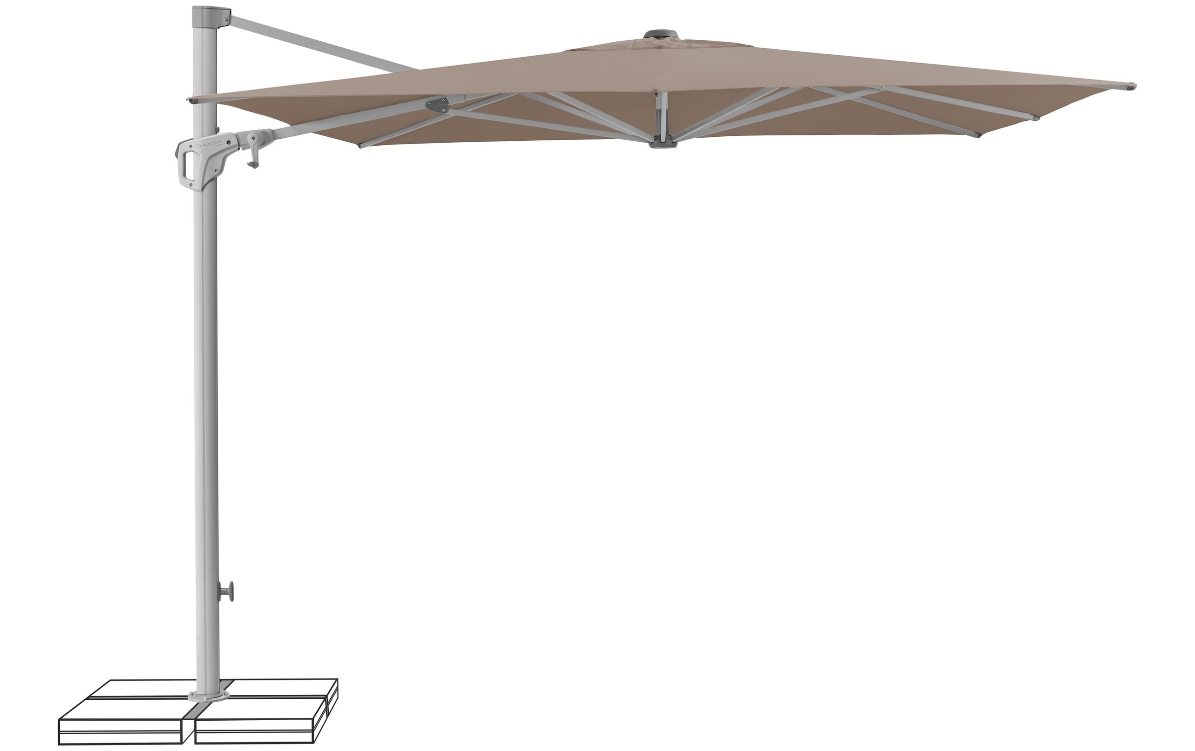 Image of Sonnenschirm "Suncomfort by Glatz Familyflex 250 x 250 mm" Freiarmschirm