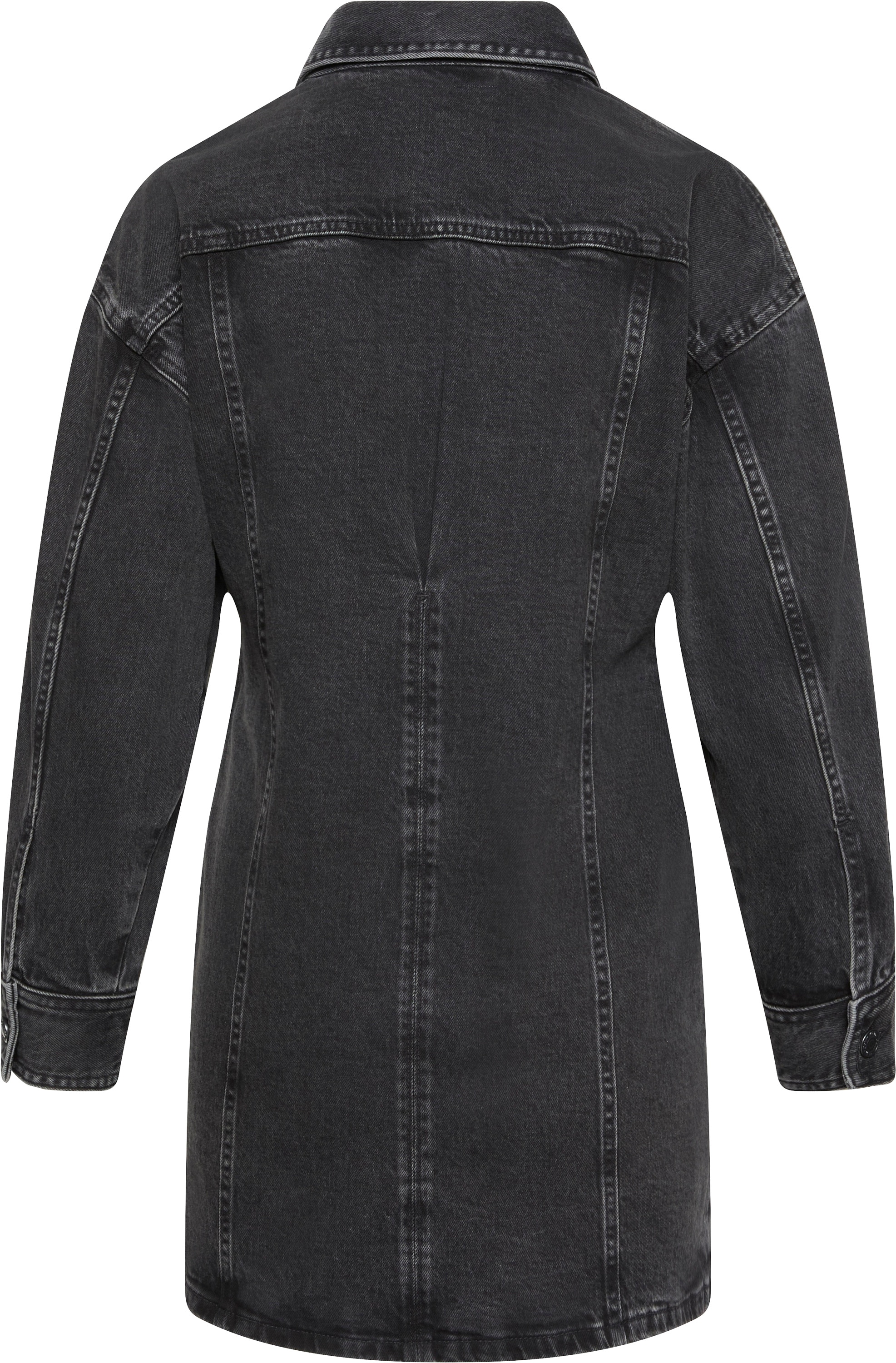 Calvin Klein Jeans Robe en jean »LS DENIM MINI DRESS« Mit Rundshalsausschnitt, figurbetont