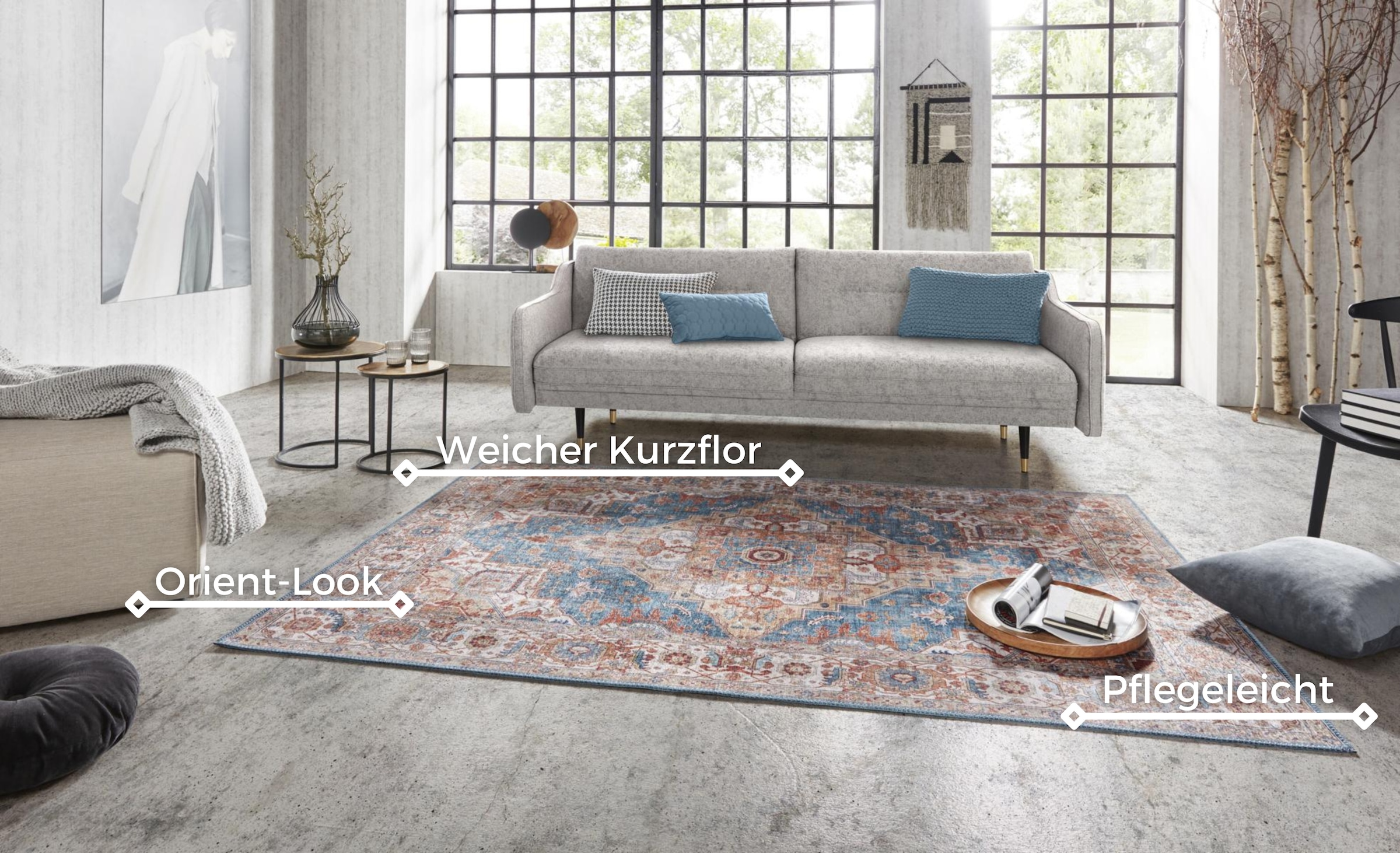 HANSE Home Teppich »Sylla«, rechteckig, 5 mm Höhe, Orientalisch, Läufer, Vintage, Wohnzimmer, Schlafzimmer, Esszimmer