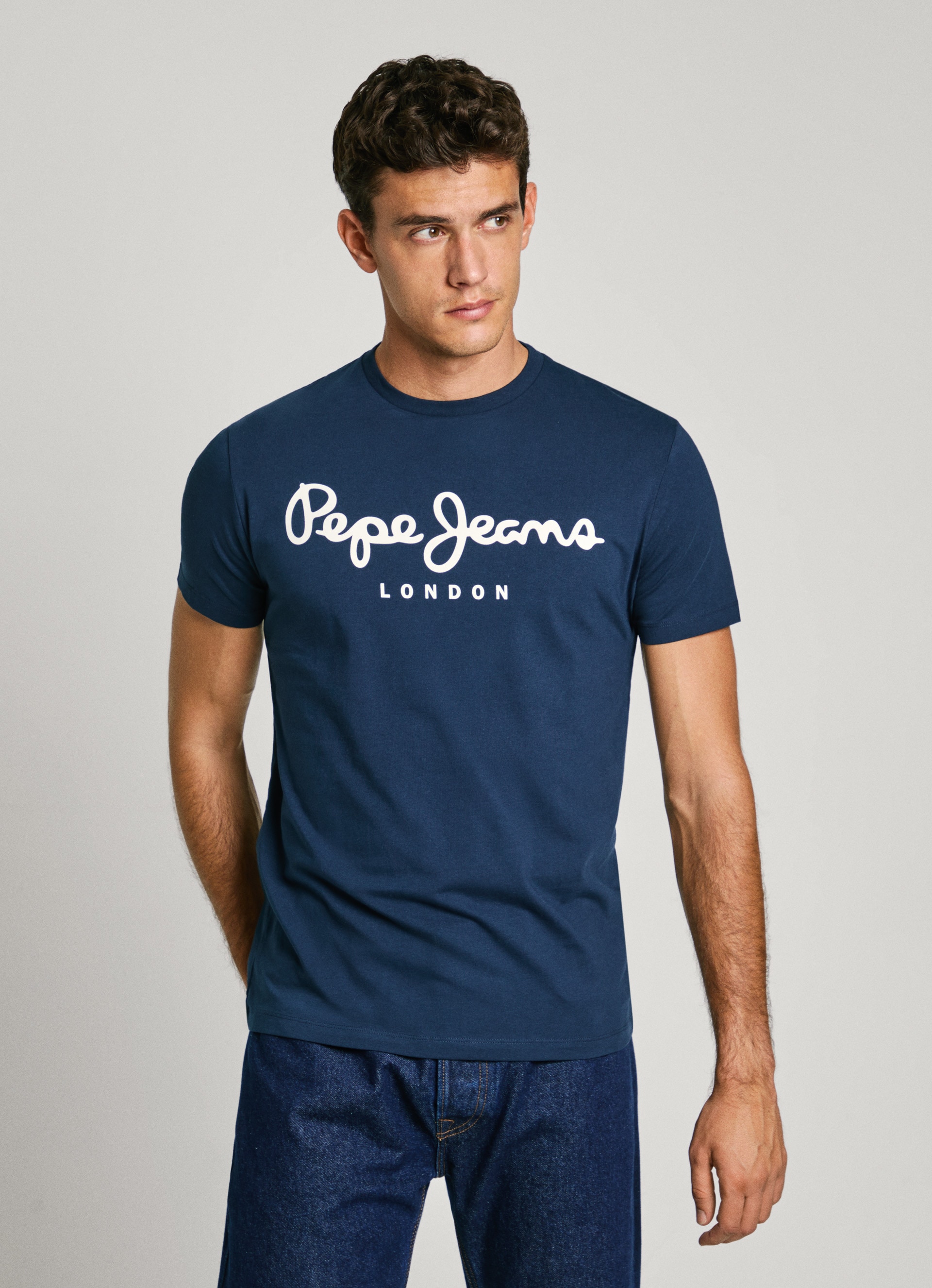 Image of Pepe Jeans T-Shirt mit Markenprint vorne