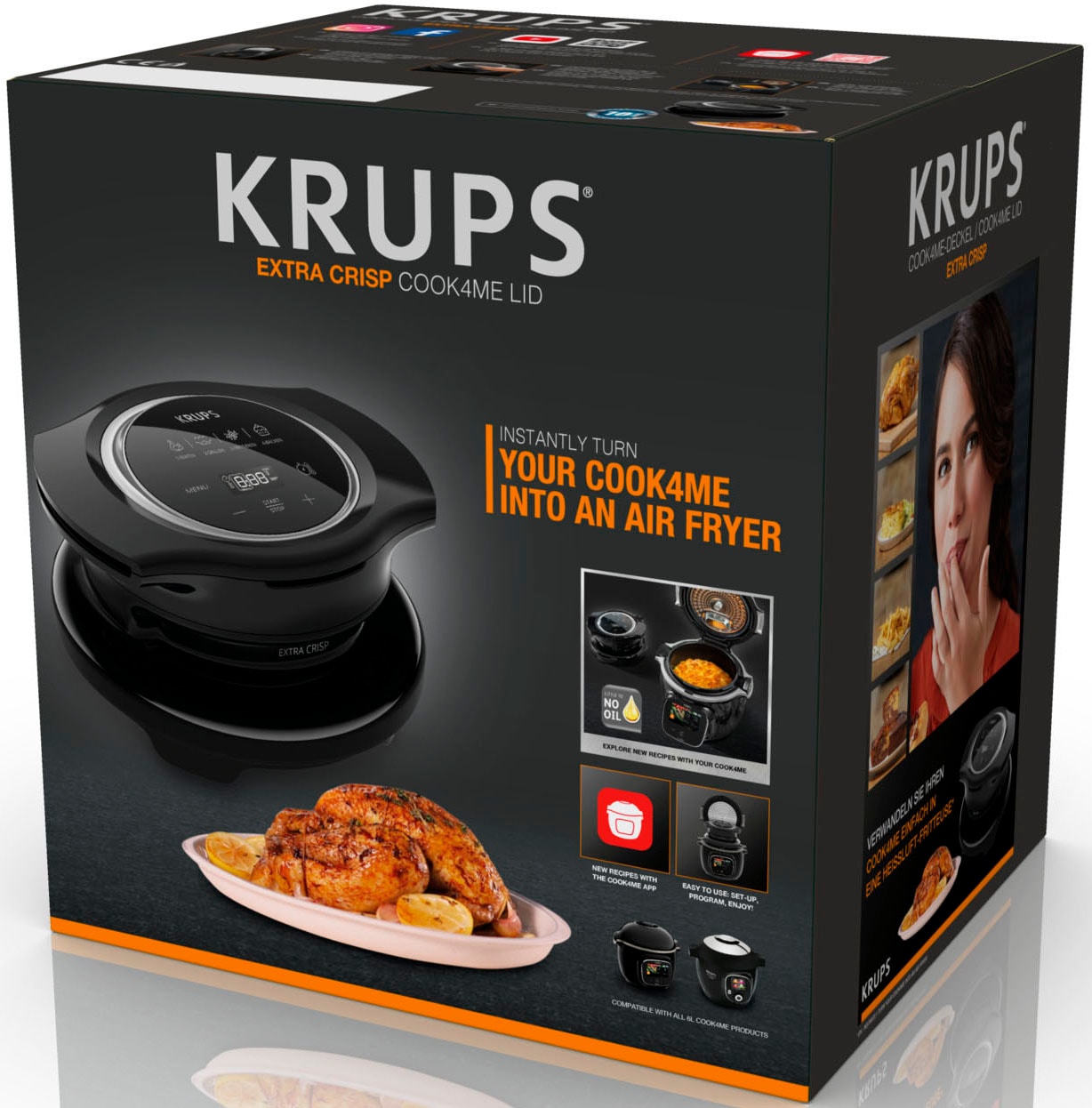 Krups Küchenmaschinen Zubehör-Set »Cook4Me Extra Crisp-Deckel AJ1508«