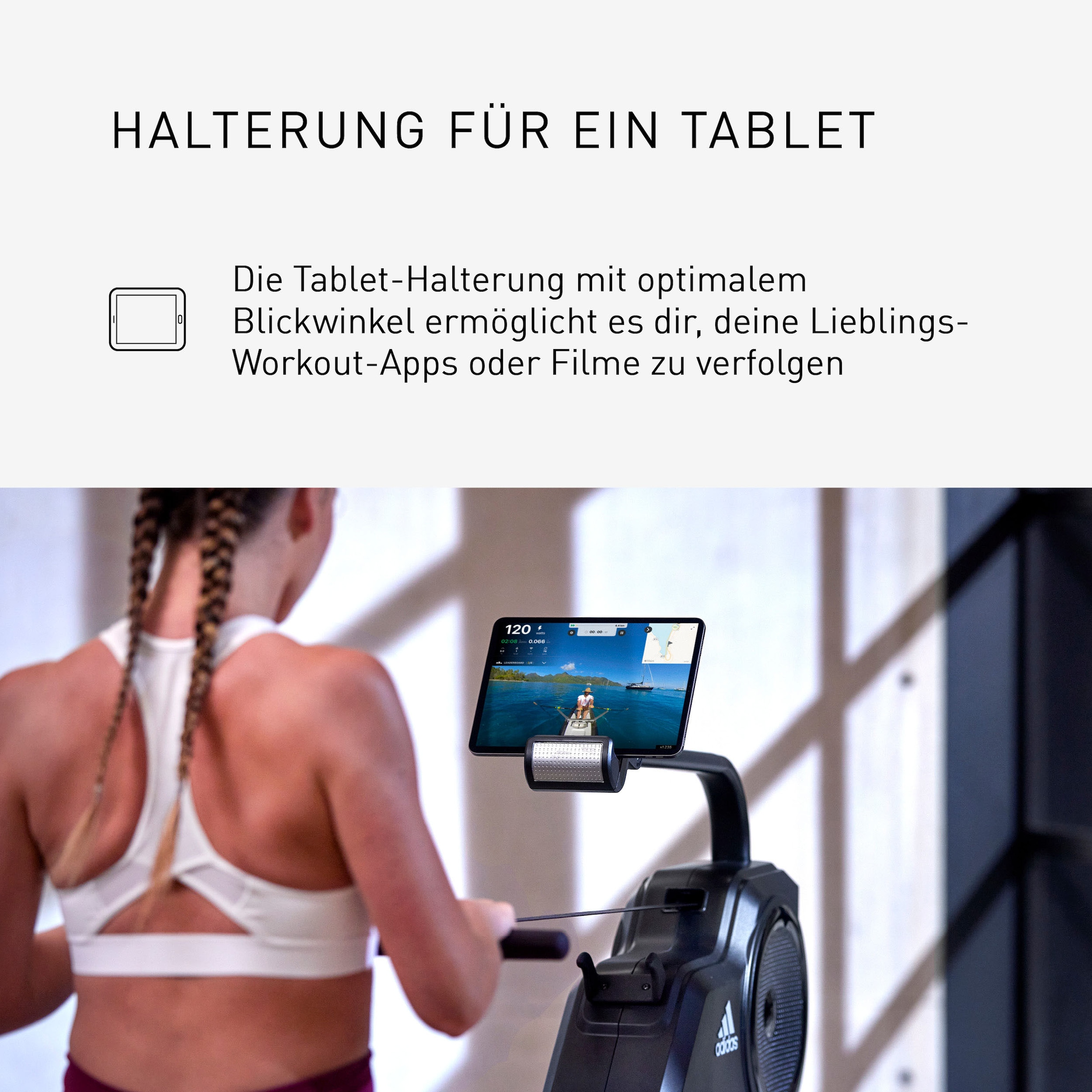 adidas Performance Rudergerät »Wasserrudergerät "R-21"«, Rudermaschine, 7 Widerstandsstufen, Wasserwiderstand