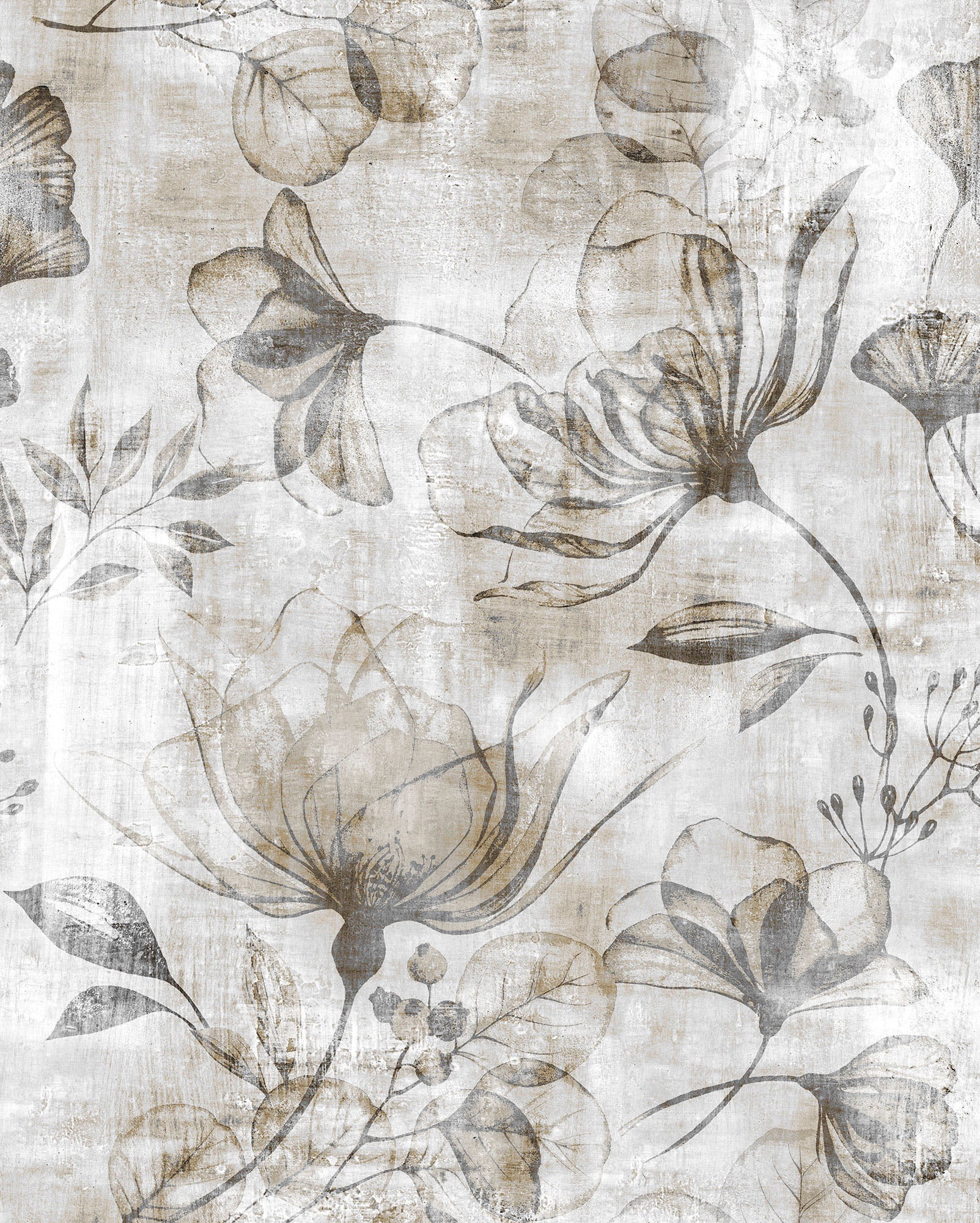 Image of Komar Vliestapete "Digitaldruck Vlies - Rustic Roses - Grösse 200 x 250 cm" bedruckt glatt Wohnzimmer, Schlafzimmer