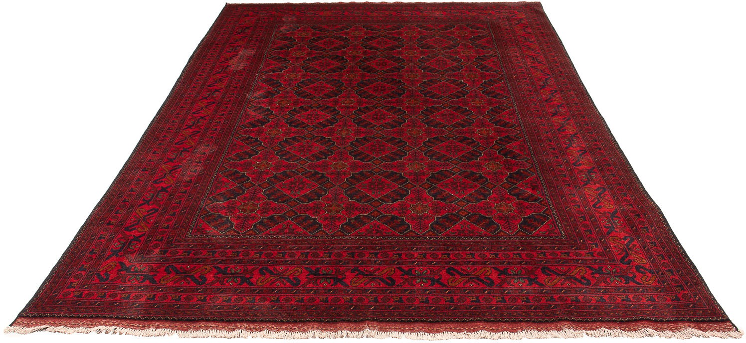 Image of morgenland Orientteppich »Afghan - Kunduz - 290 x 196 cm - dunkelrot«, rechteckig, 7 mm Höhe, Wohnzimmer, Handgeknüpft, Einzelstück mit Zertifikat bei Ackermann Versand Schweiz