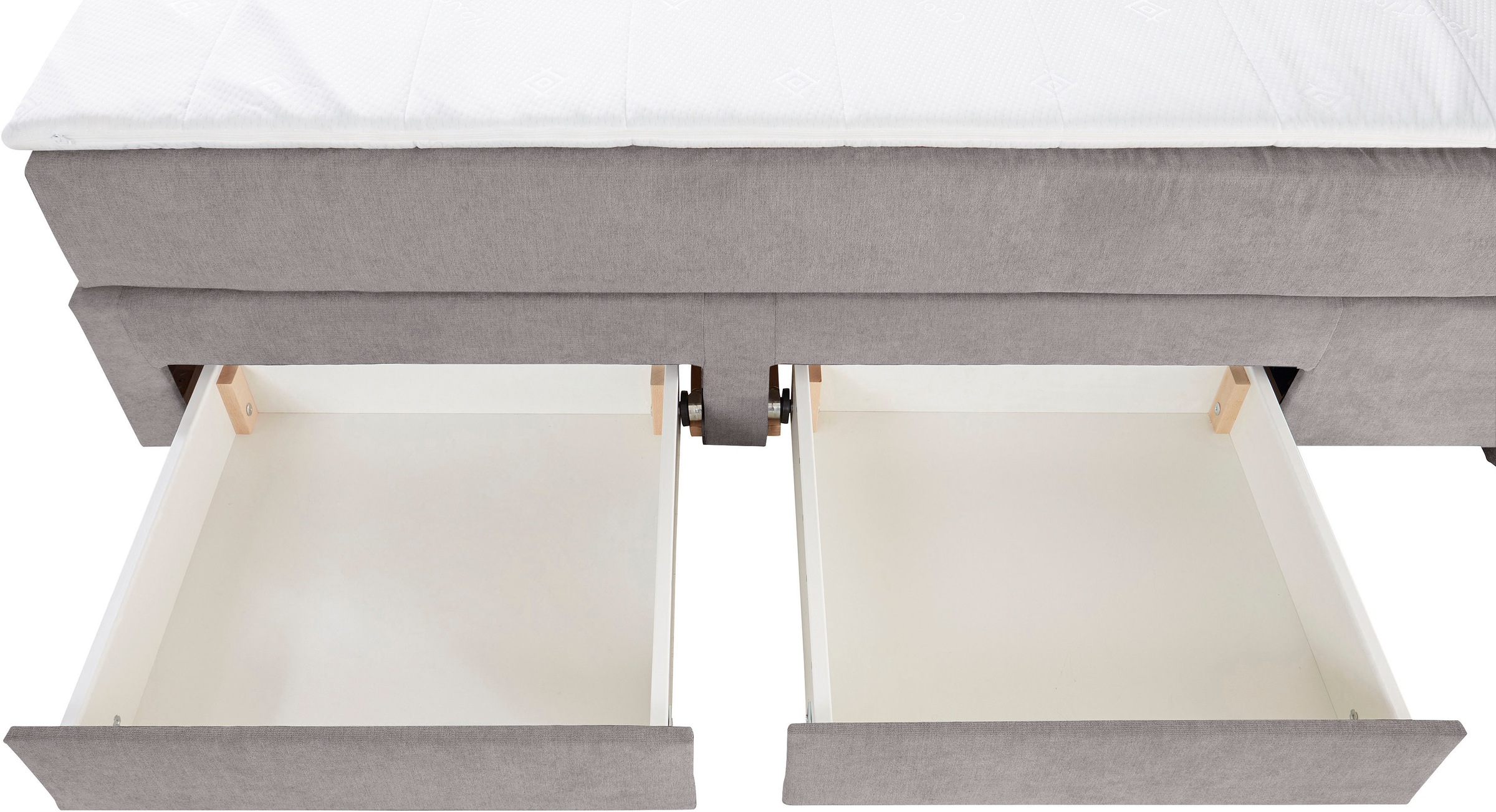 Home affaire Boxbett »Luan« Schubkästen, LED-Beleuchtung und Topper, in Breite 120 cm und 180 cm