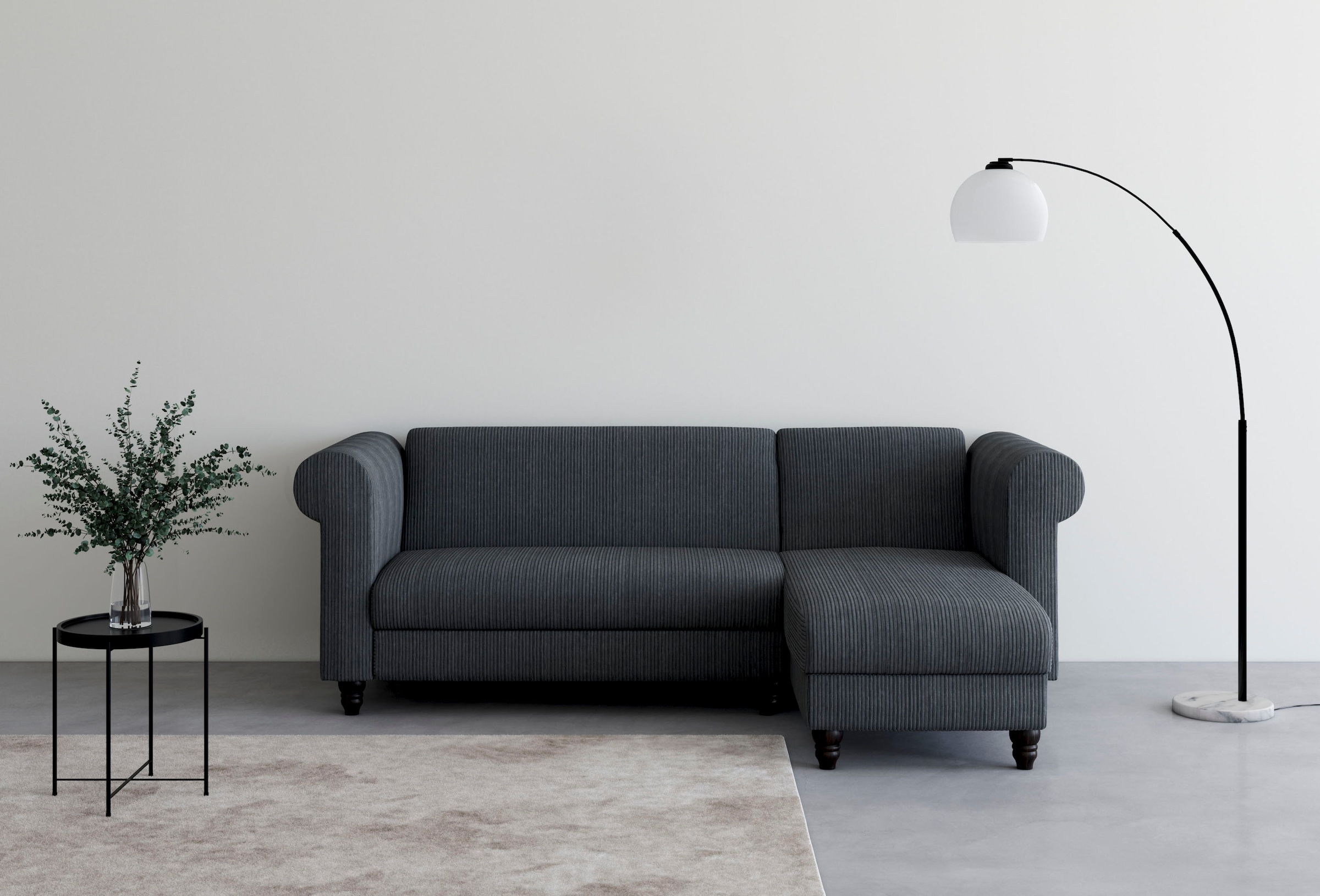 Image of Dorel Home Ecksofa "Felix II, L-Form, Schlafsofa 241cm (Liegefl. 108/195 cm)," verstellb. Rückenlehne, Recamiere wechselbar, Cord