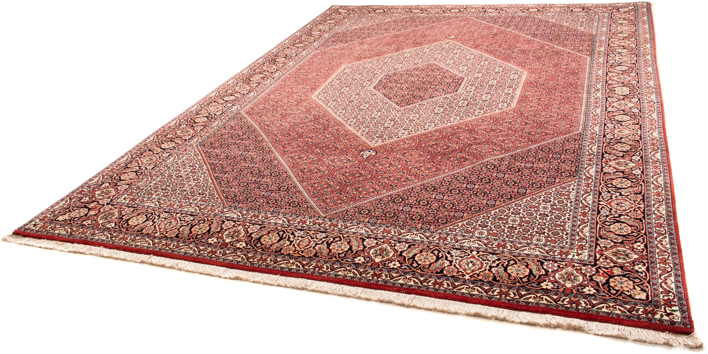 Image of morgenland Orientteppich »Perser - Bidjar - 358 x 253 cm - dunkelrot«, rechteckig, 15 mm Höhe, Wohnzimmer, Handgeknüpft, Einzelstück mit Zertifikat bei Ackermann Versand Schweiz