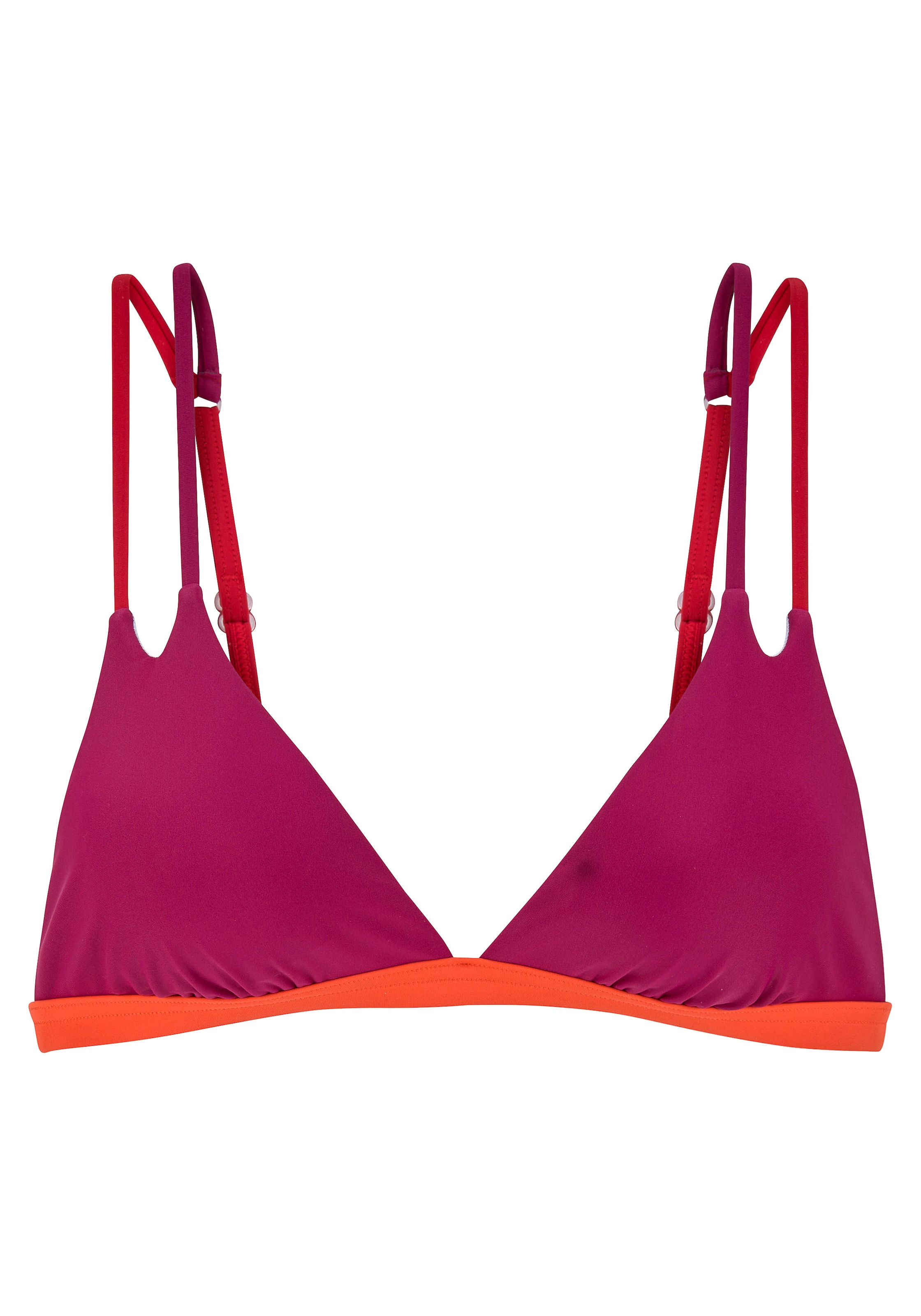 Triangel-Bikini-Top »Yella«, mit Doppelträgern und kontrastfarbenen Details