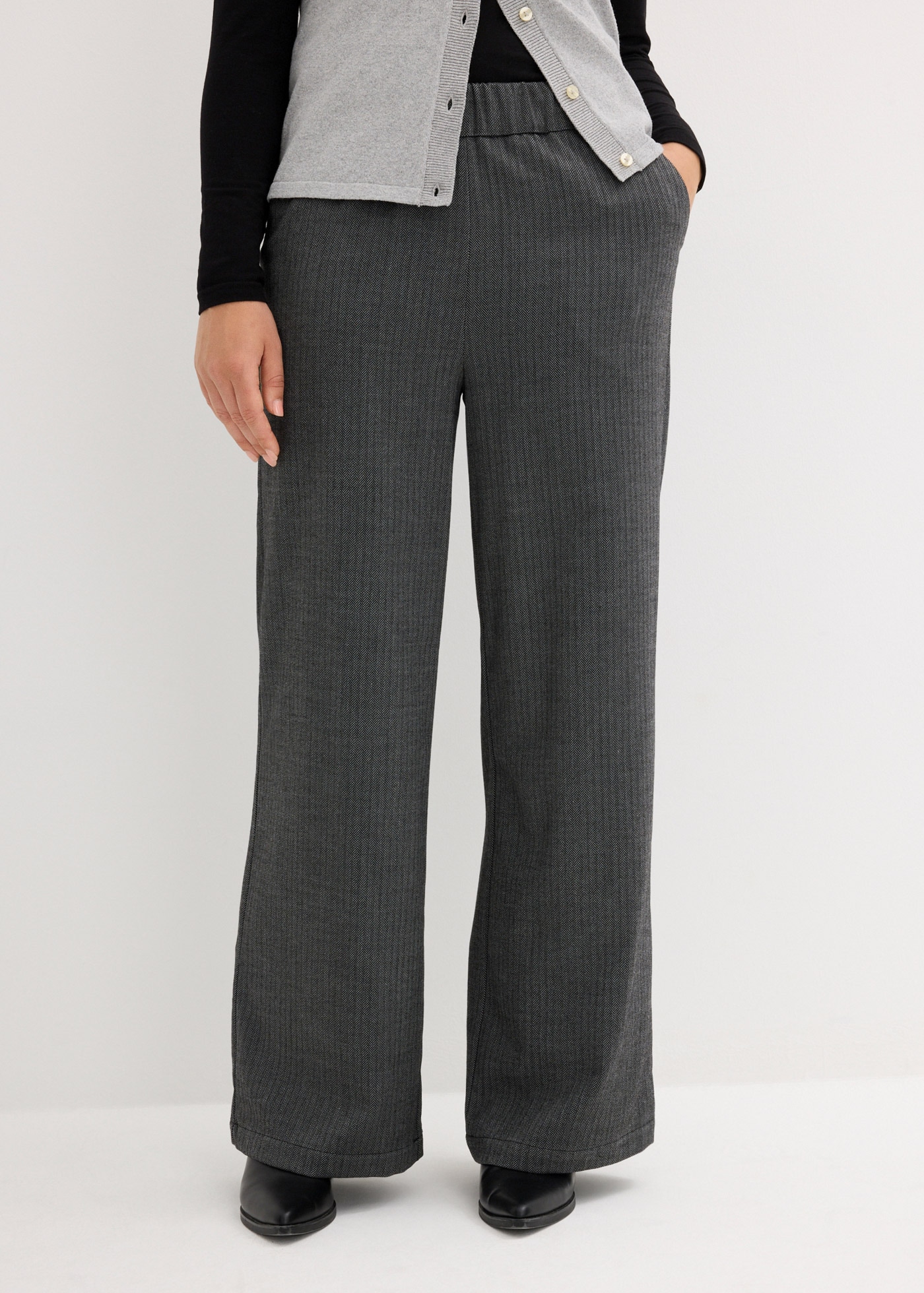 Image of bonprix Palazzohose aus Viskose, lockere Passform, mit Bequembund, casual Stil