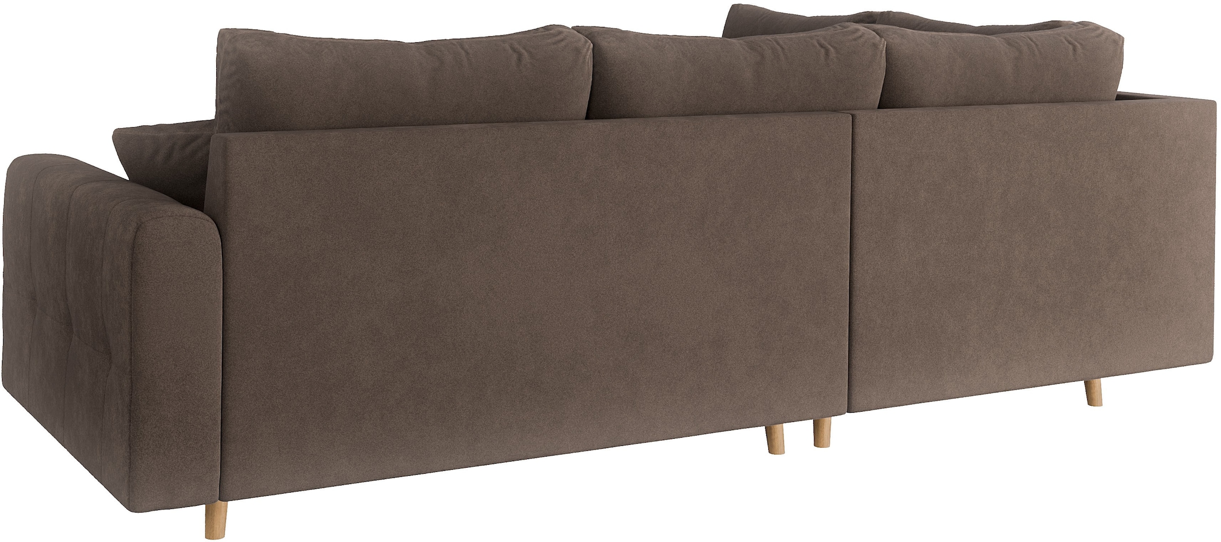 Home affaire Ecksofa »CHARRE L-Form mit Ottomane, Masse B/T/H: 231/161/81 cm«, feine Steppung, lose Rücken- und Zierkissen, auch in Cord und Bouclé