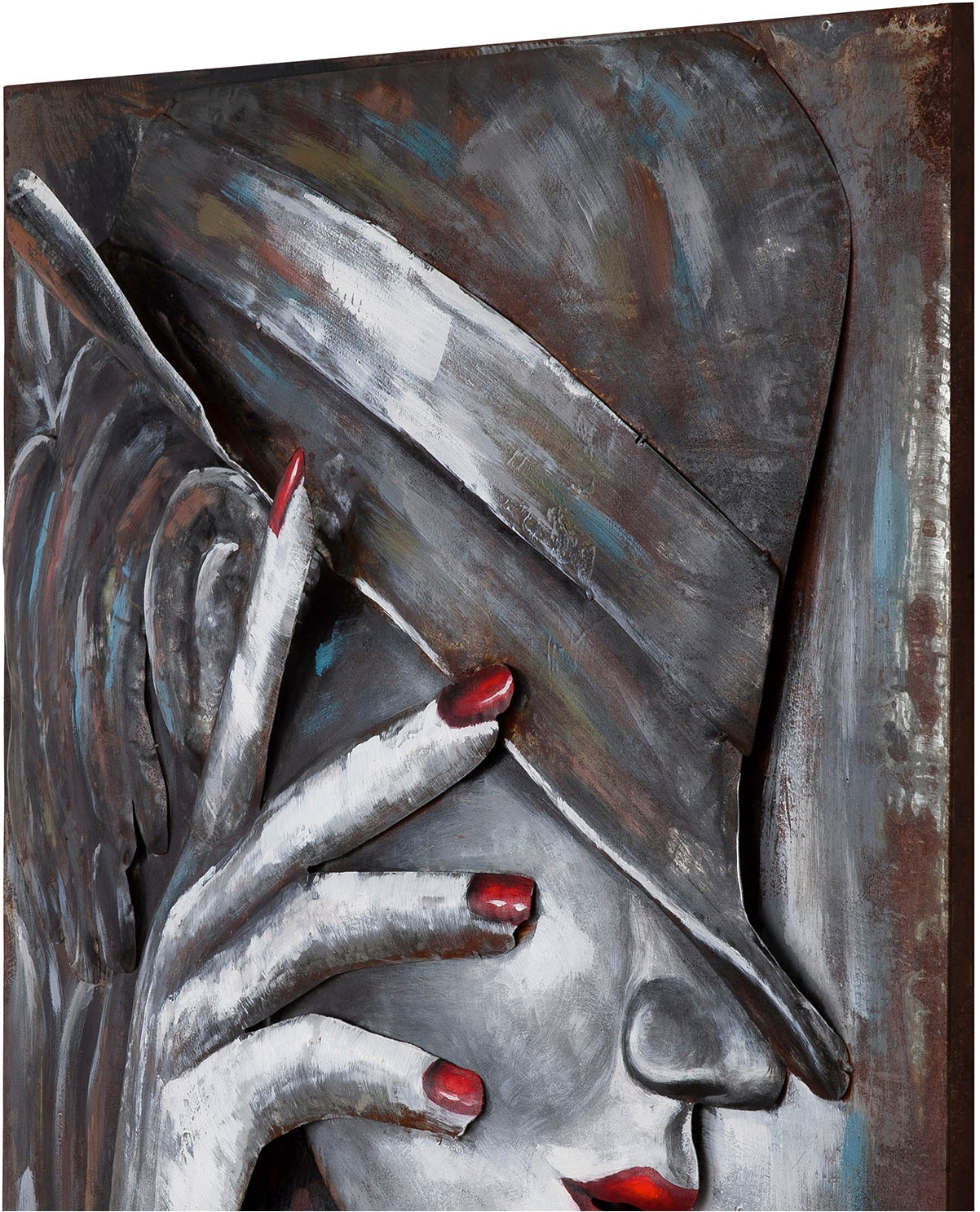 Casablanca by Gilde Metallbild »Bild rechteckig Casablanca weiss H. 120 cm«, (1 St.)