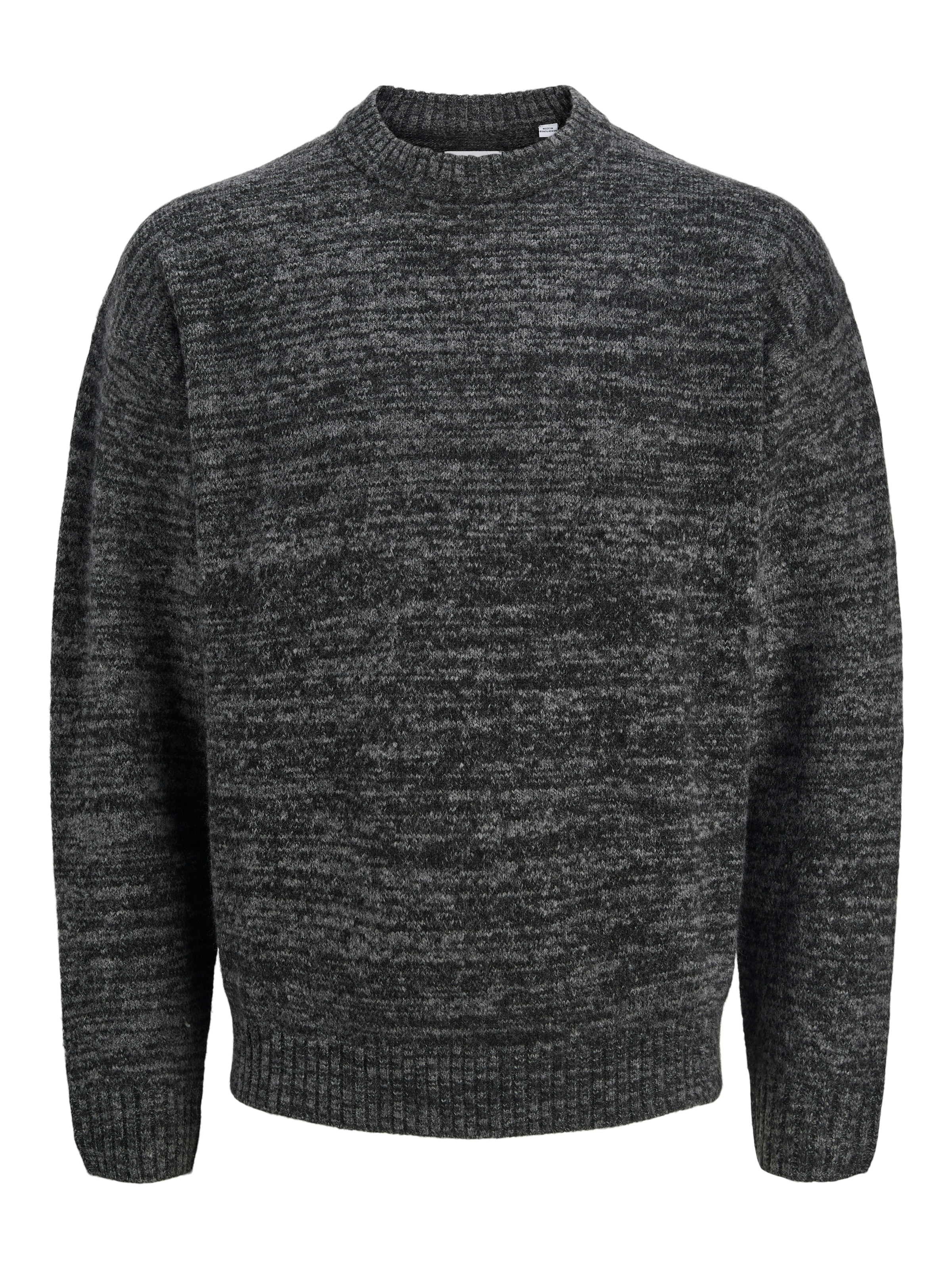 Jack & Jones Rundhalspullover »JJESOHO OLLIE KNIT CREW NECK SN« Materialmix, relaxed fit