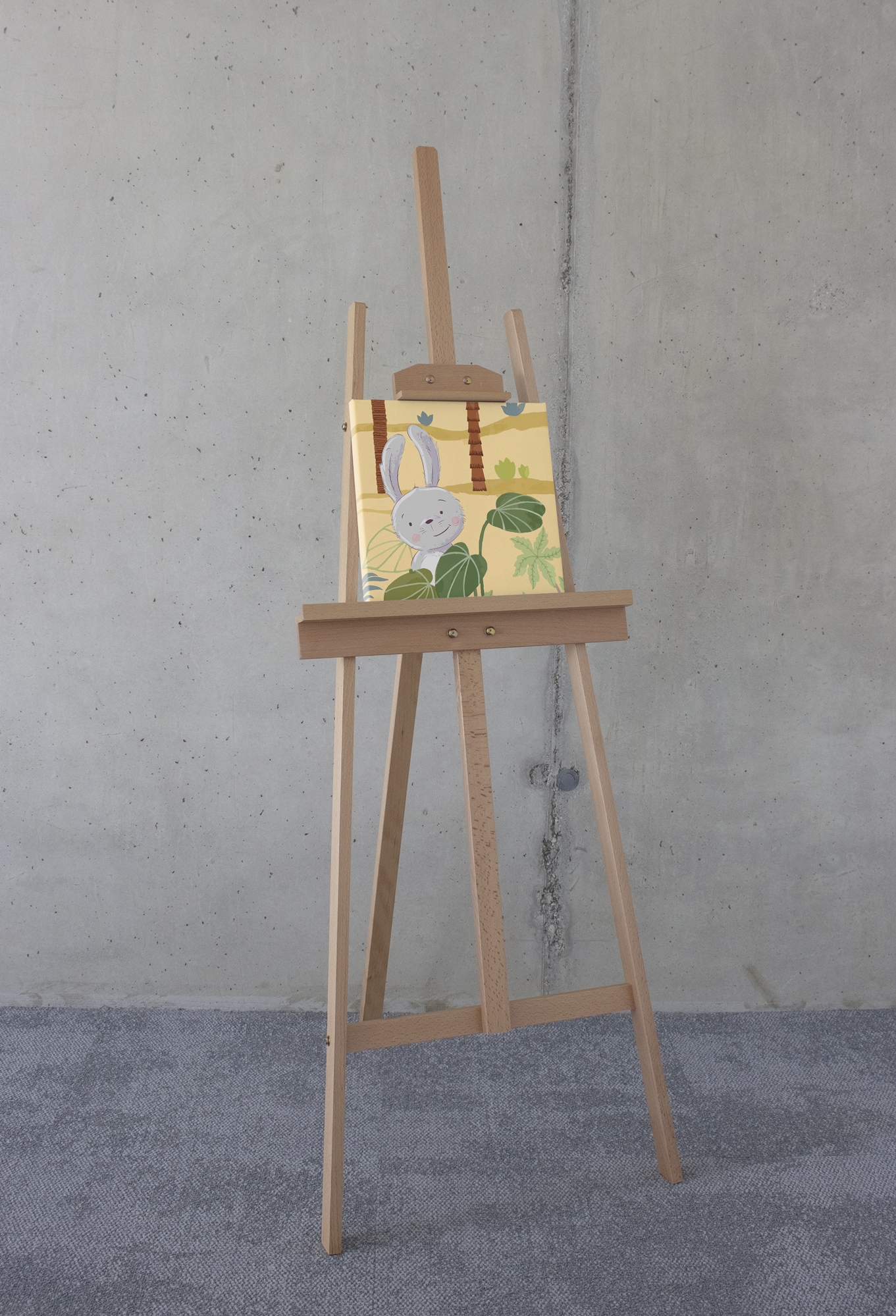 Komar Leinwandbild »Rabbit Food - Grösse 30 x 30 cm« Natur 1 Stk. tlg. Keilrahmenbild mi Echtholzrahmen