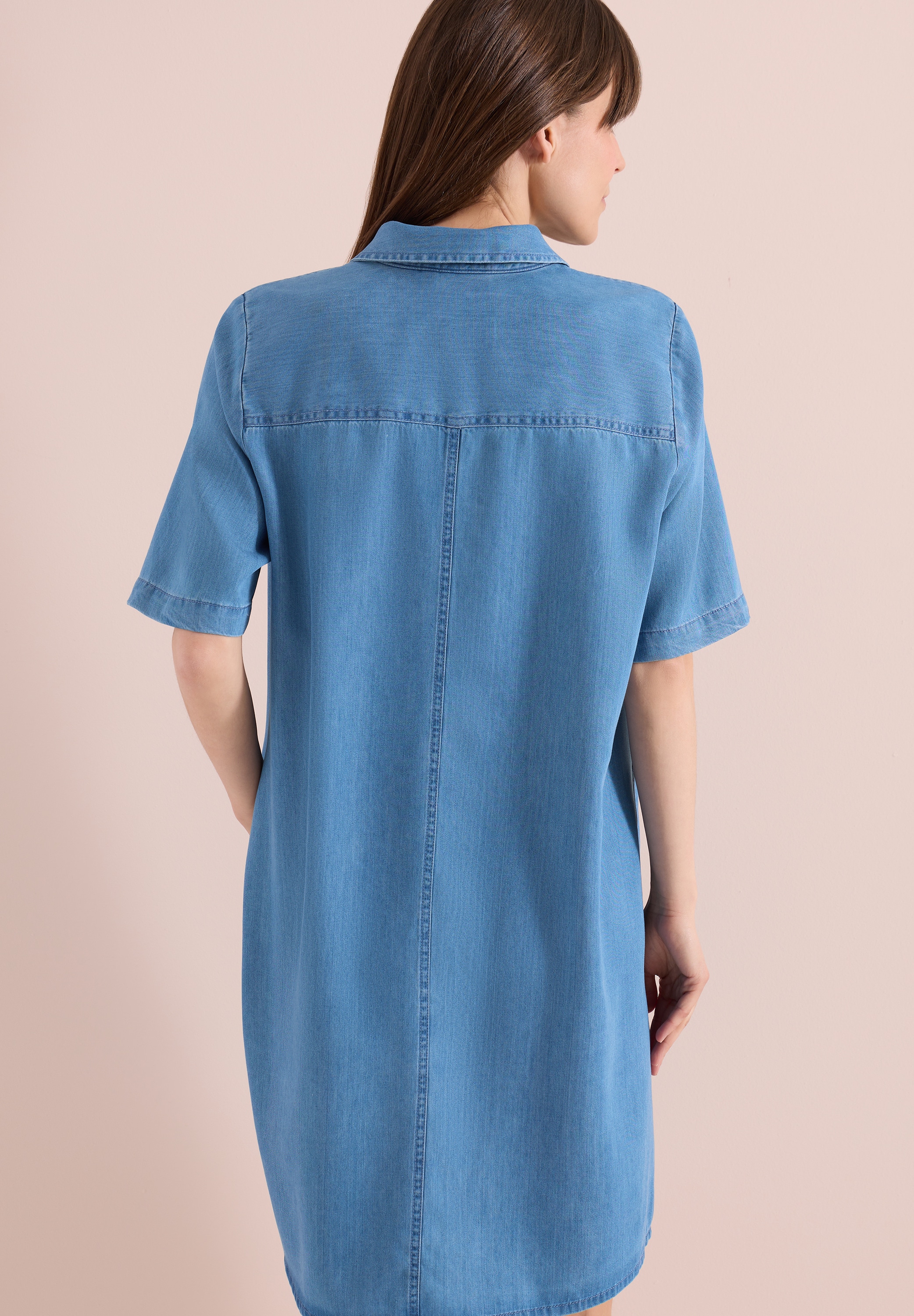 Cecil Robe en jean Sans poches avec encolure en V