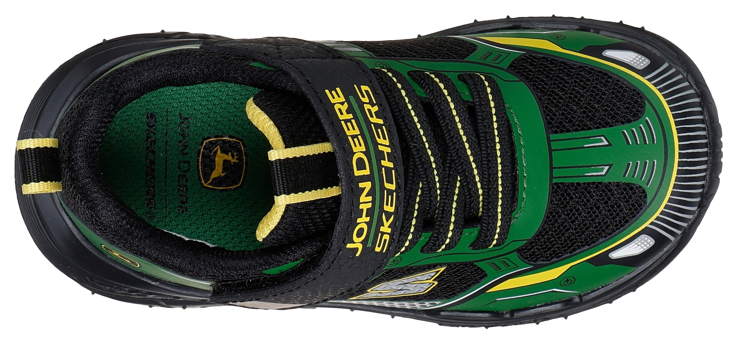 Skechers Sneakers »SKECH TRACKS-TRACTOR-TRONIX, John Deere«  , Klettschuh im John Deere Design, Grössenschablone zum Download