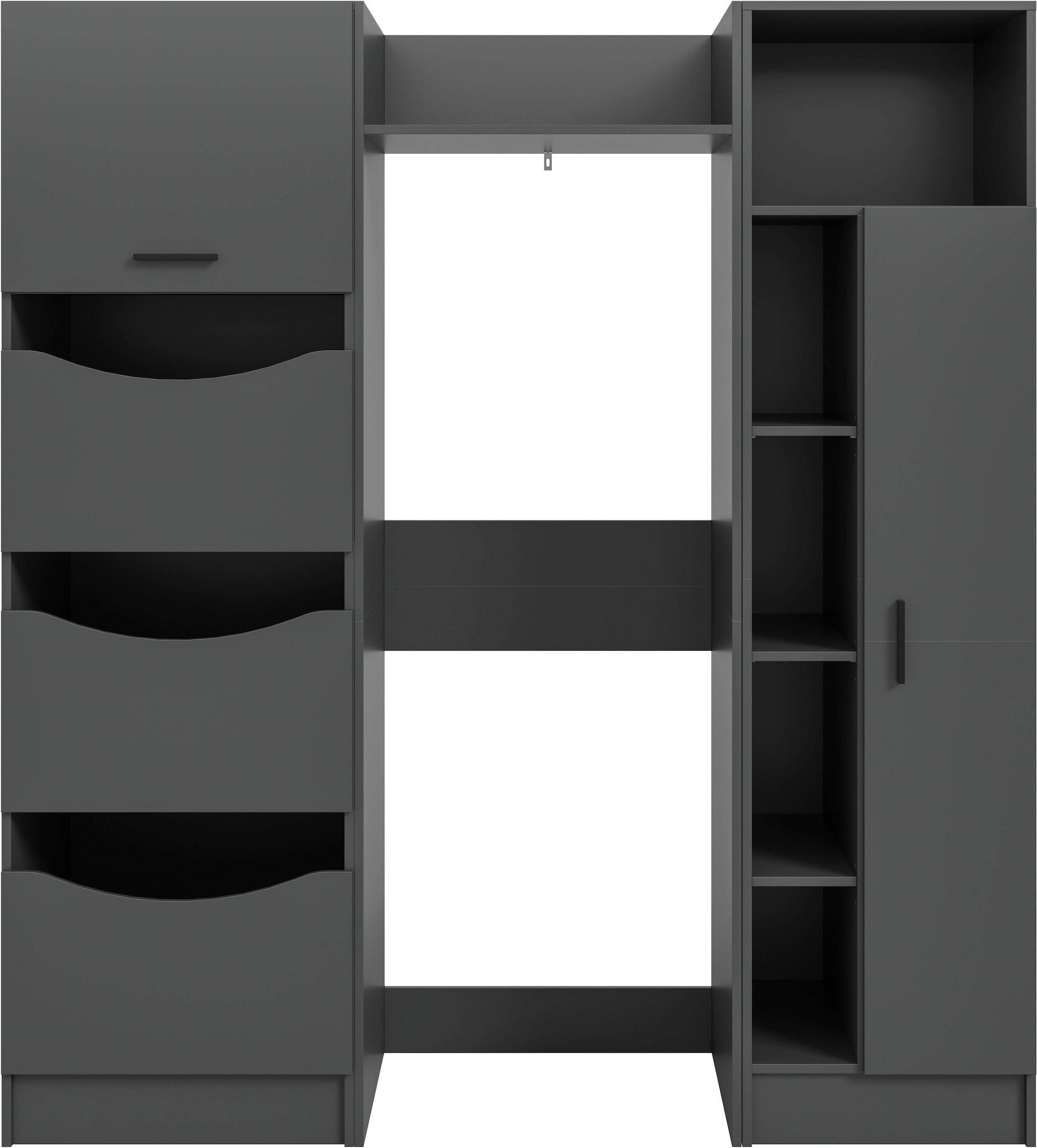 welltime Badmöbel-Set »FALAS,  3-teilig, Hauswirtschaftsraum Set, Breite 176 cm« Set, 1x Wäscheschrank, 1x Waschmaschinenumbauschrank, 1x Mehrzweckschrank, 3 Stk. tlg.