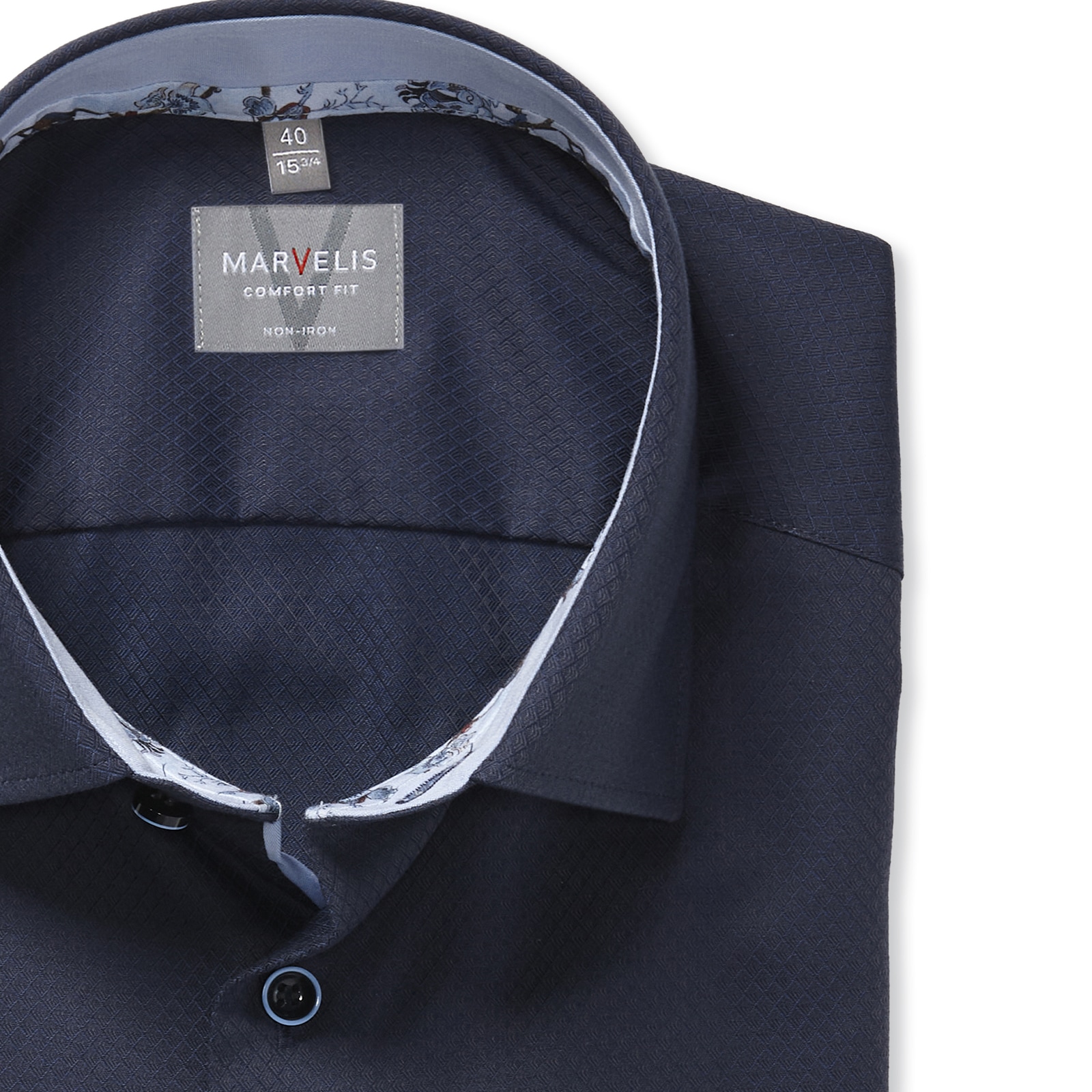 MARVELIS Langarmhemd Businesshemd, New-Kentkragen, comfort fit