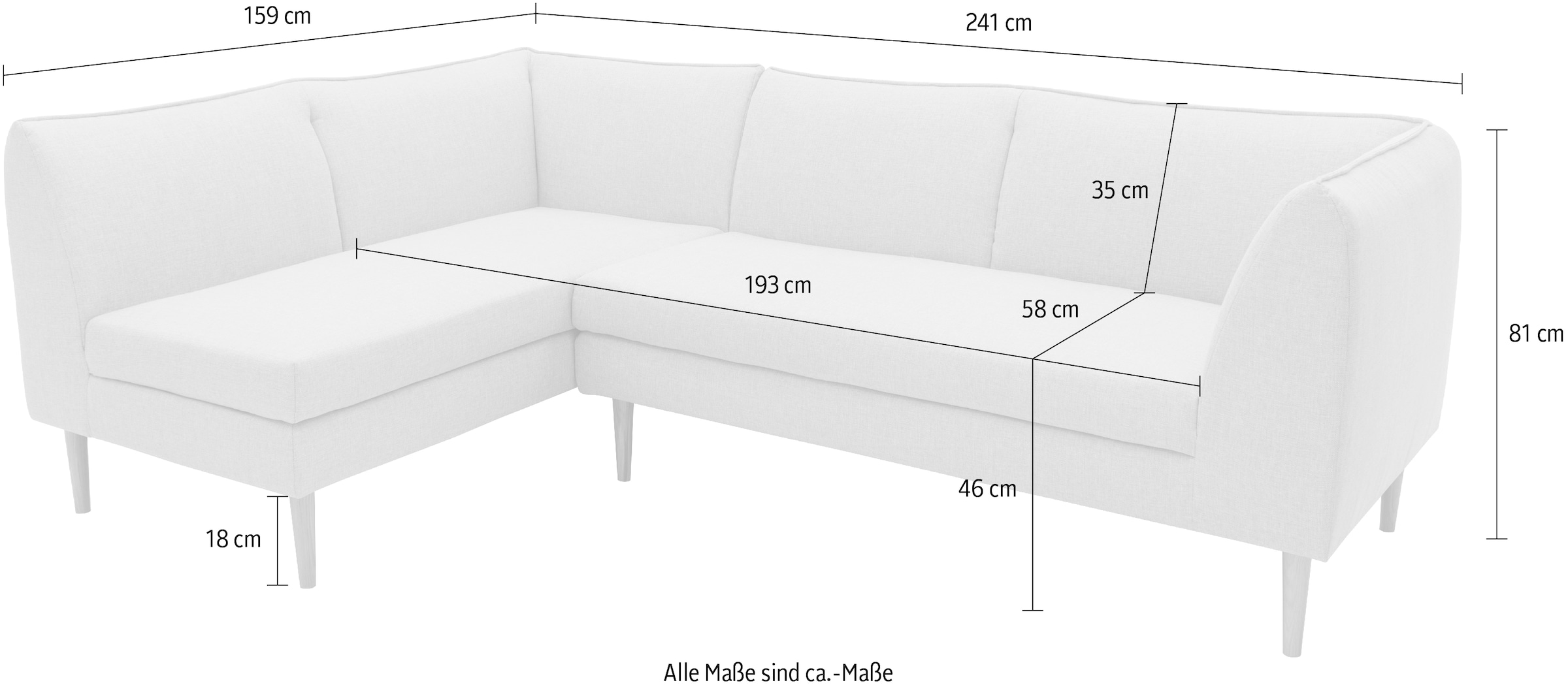 DOMO collection Ecksofa »Filho, individuell erweiterbar« L-Form  für Terrasse, Garten und Balkon, speziell für Outdoor
