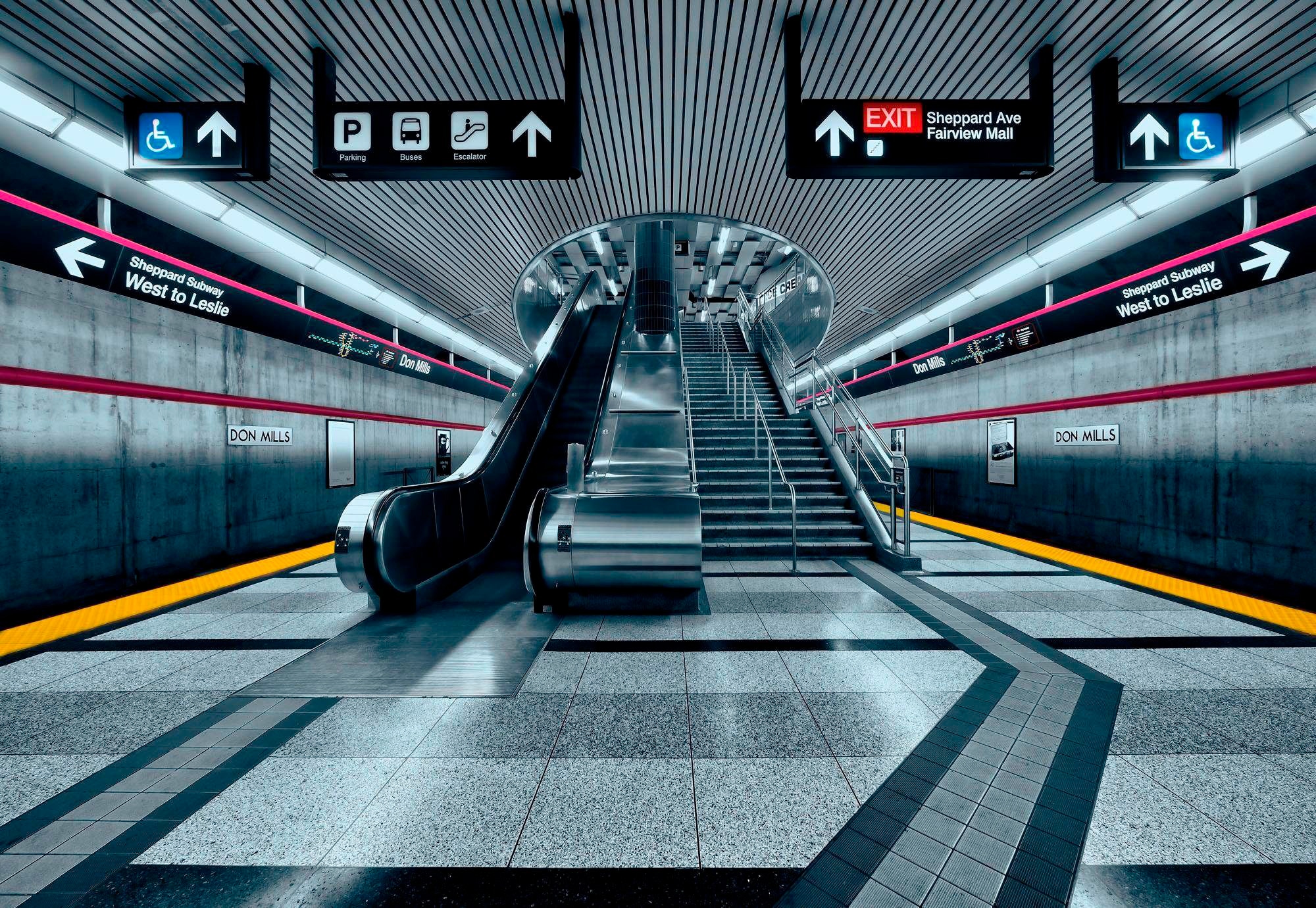 Image of Komar Fototapete "Subway - Grösse 368 x 254 cm" bedruckt glatt Wohnzimmer, Schlafzimmer