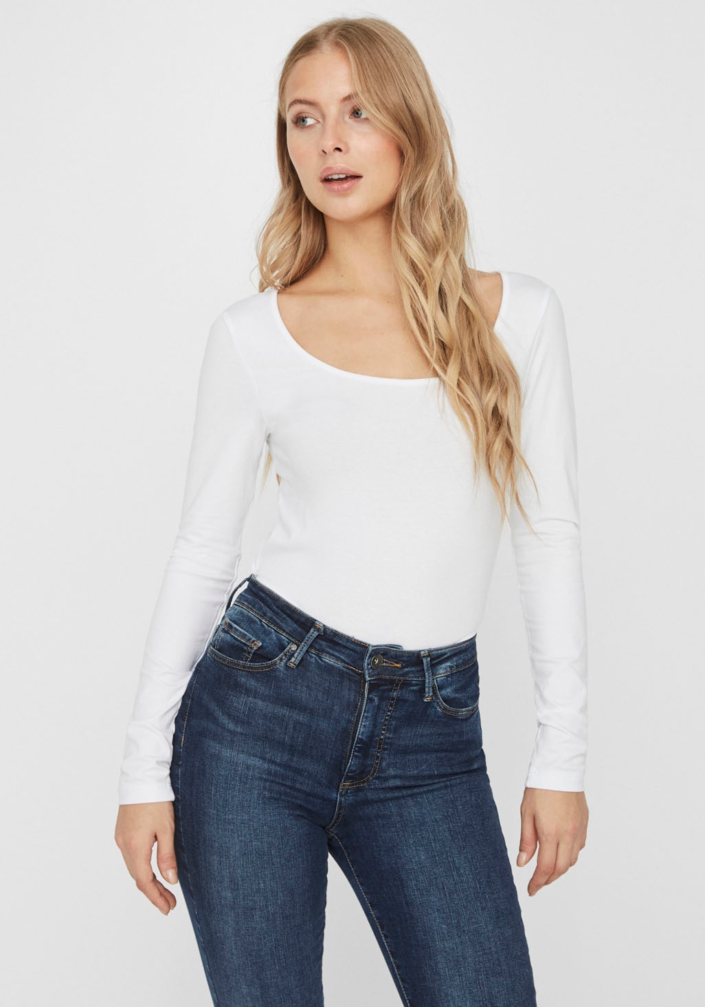 ♕ Vero Moda Langarmshirt »VMMAXI«, aus Bio-Baumwolle versandkostenfrei  kaufen