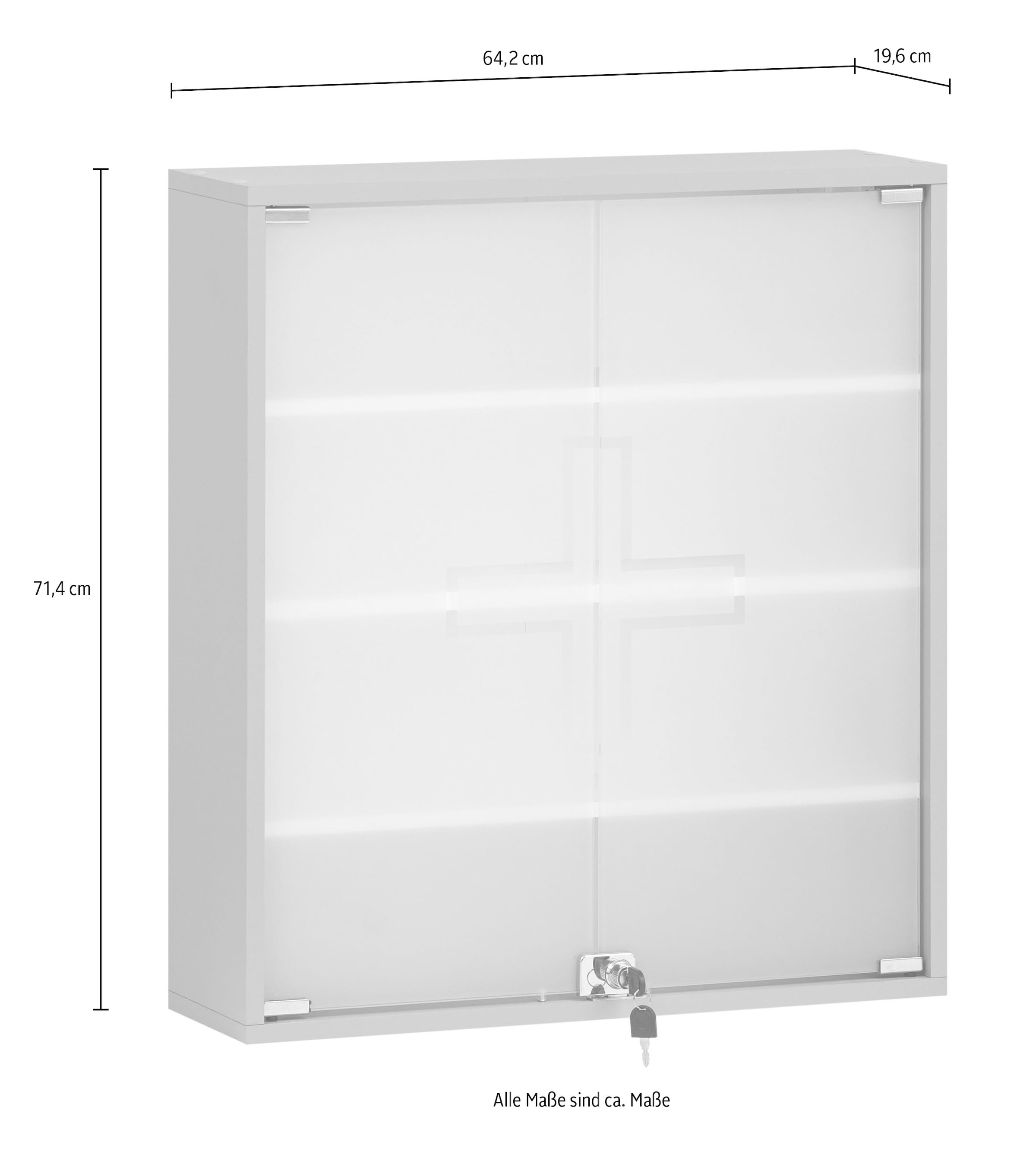 Schildmeyer Medizinschrank »Bjarne, Breite 64 cm« Abschliessbare Glastüren
