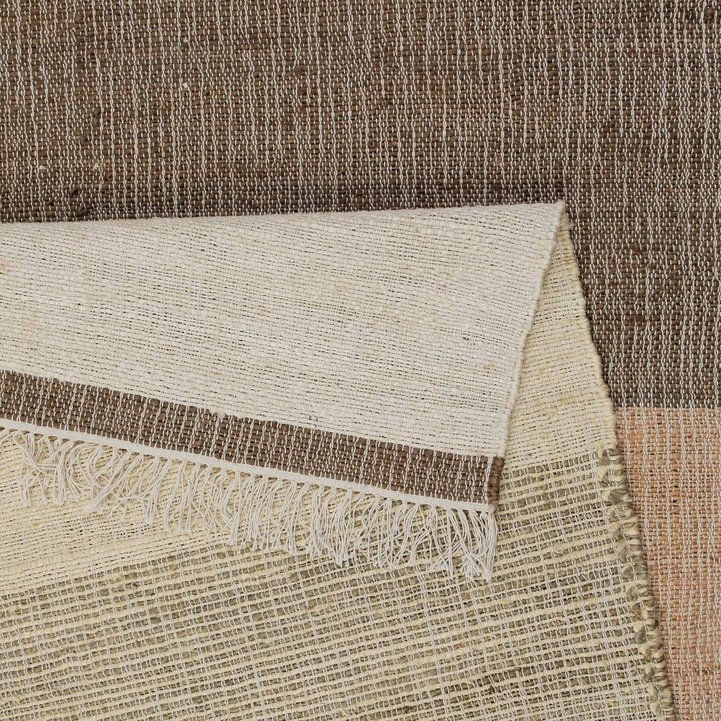 GOODproduct Teppich »Dallin« rechteckig 4 mm Höhe 80% Jute, handgewebt, mit Fransen, Wohnzimmer, Naturfaser