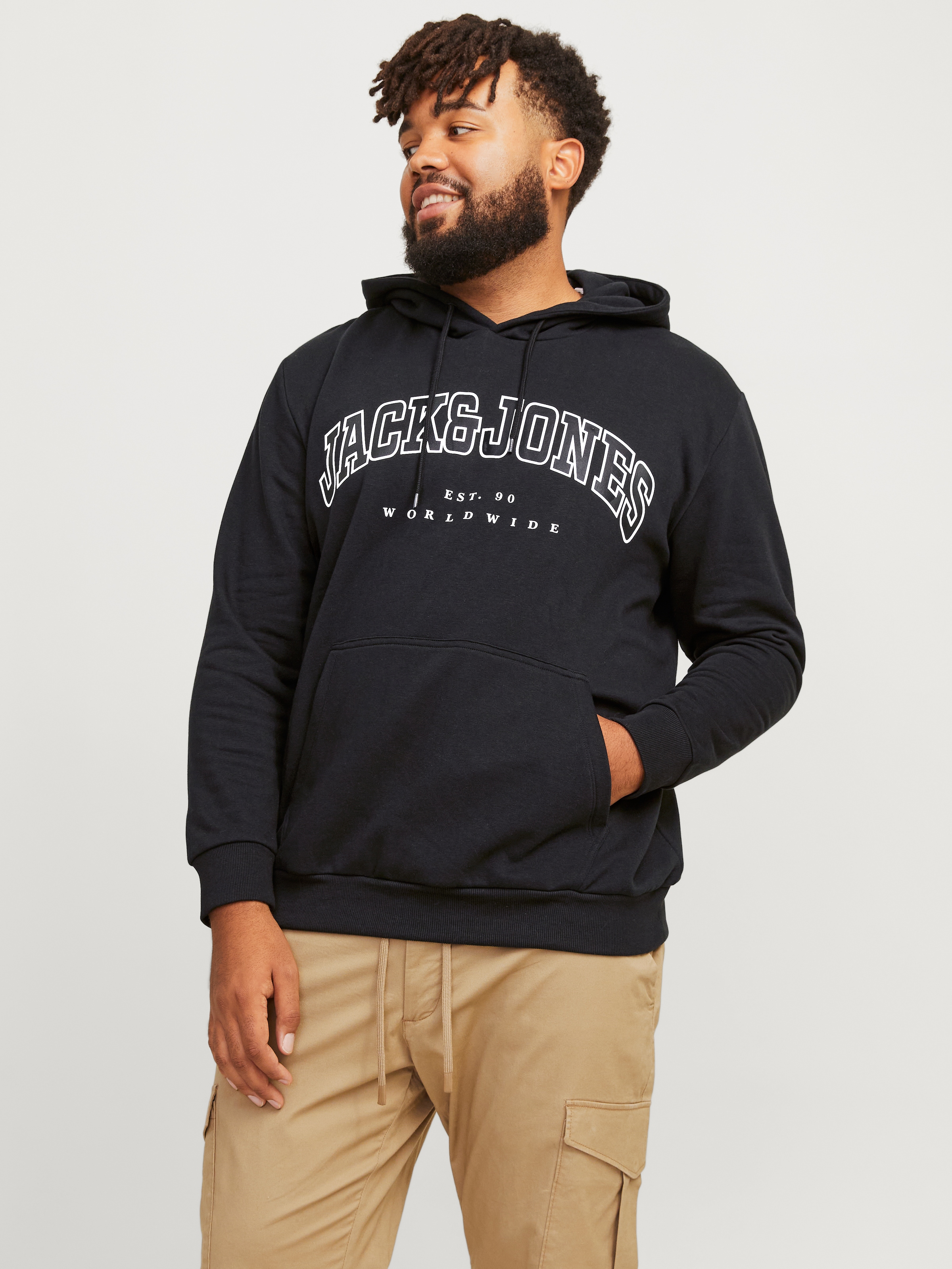 Jack & Jones PlusSize Hoodie »JJECALEB VARSITY SWEAT HOOD NOOS PLS«