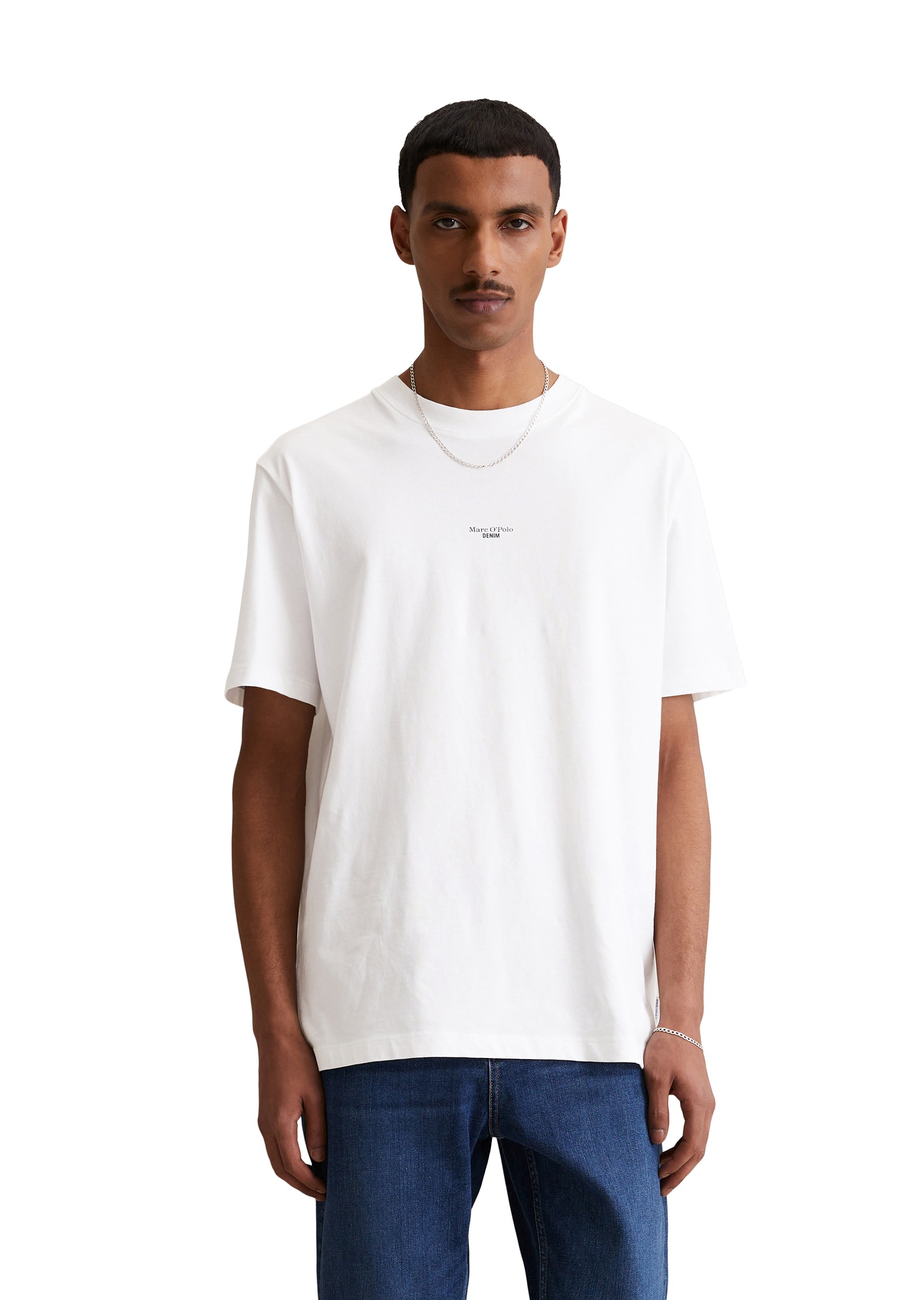 Image of Marc OPolo DENIM T-Shirt mit Labeling vorne mittig