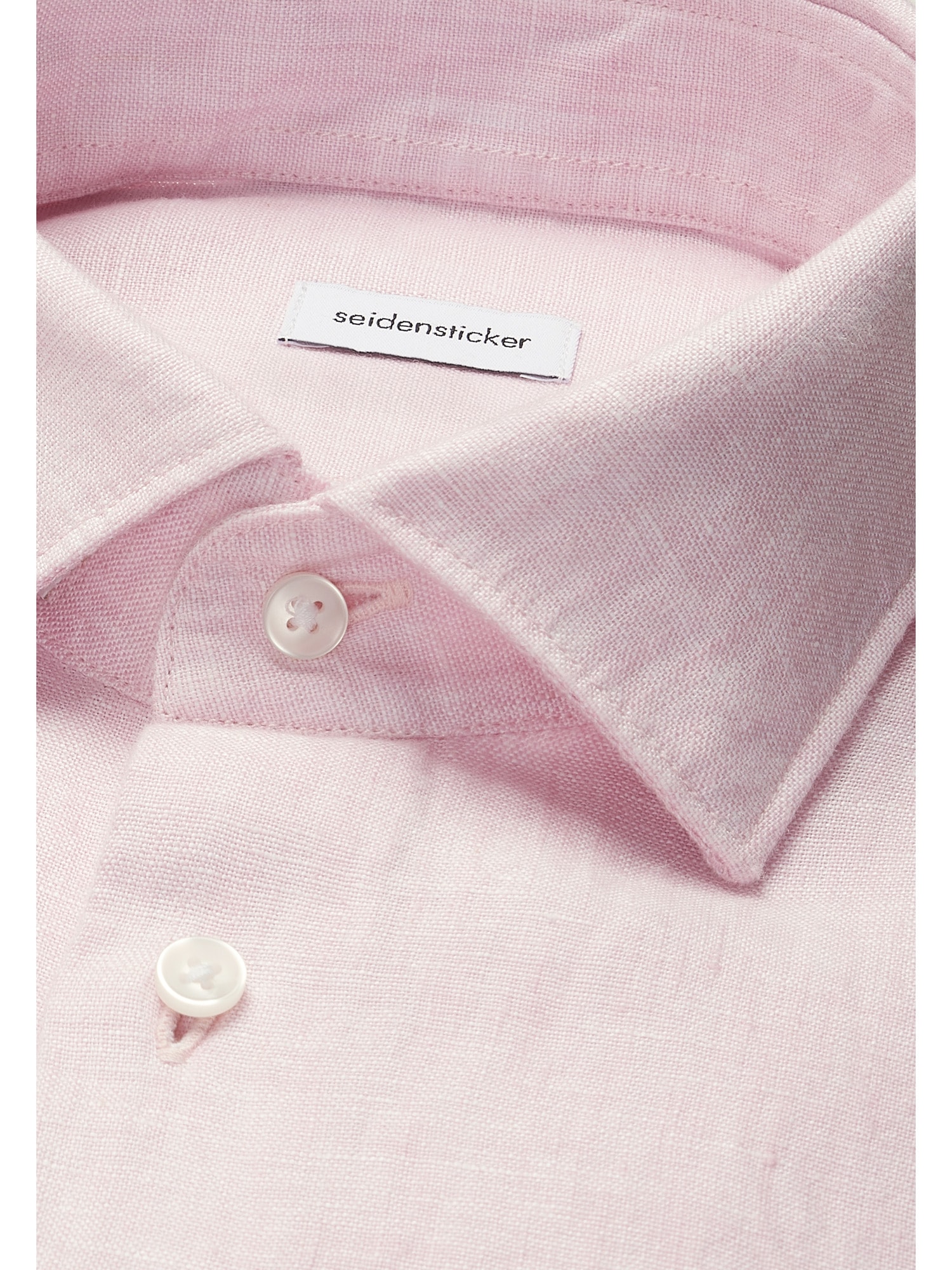 seidensticker Chemise en lin »Schwarze Rose« col Kent uni Regular 1/1