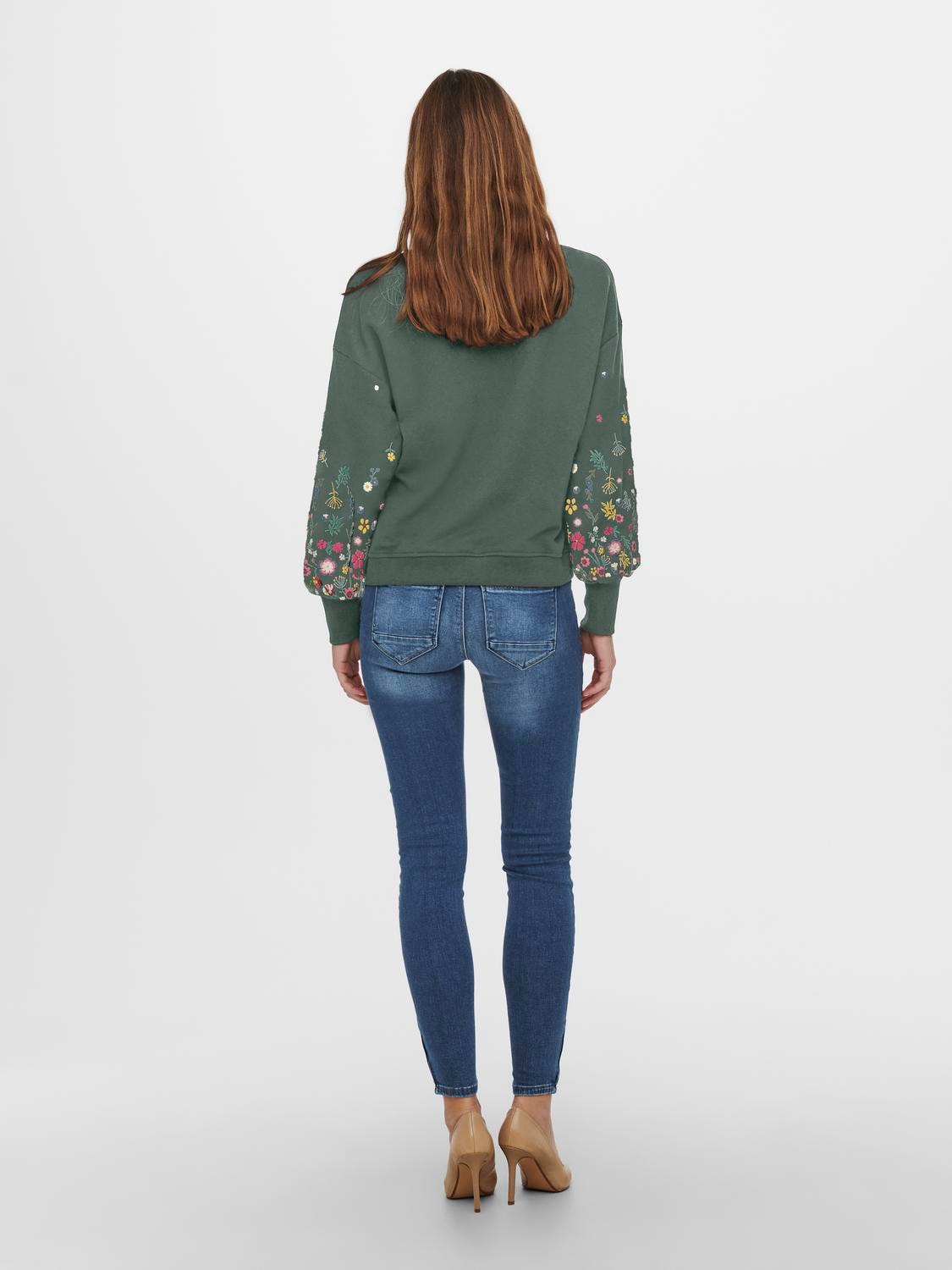 ONLY Sweatshirt »ONLBROOKE L/S O-NECK FLOWER SWT«