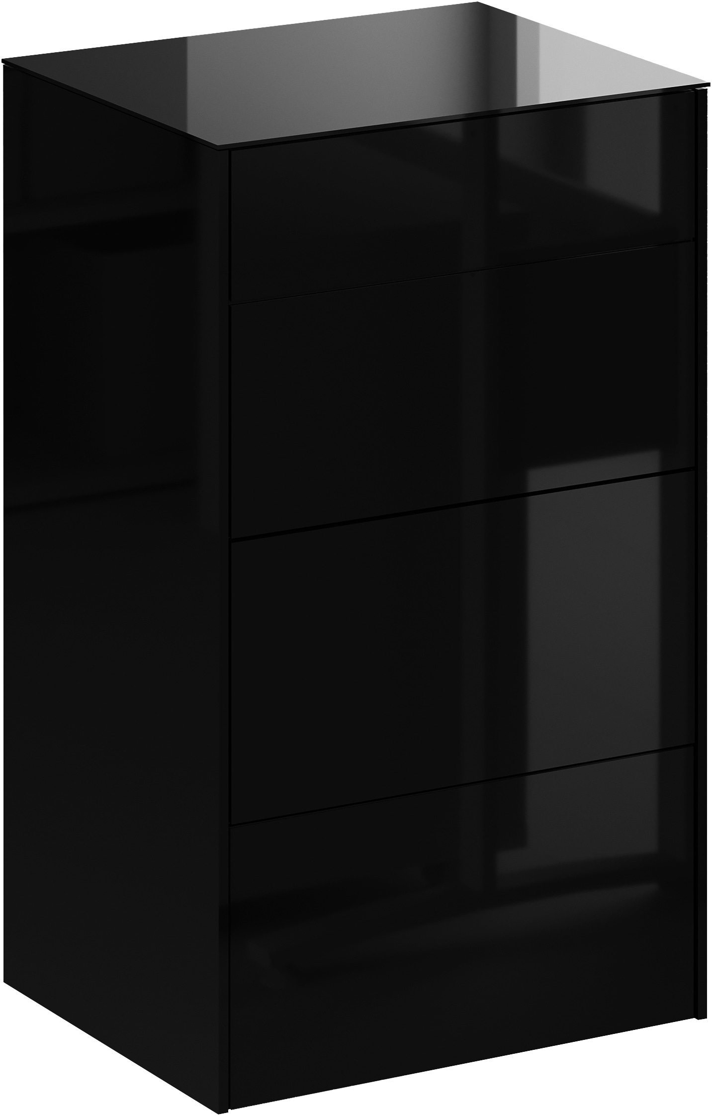 Image of Mäusbacher Kommode Kommode BHT 52/89/42 cm, Push to open, Front+Oberplatte=Glas