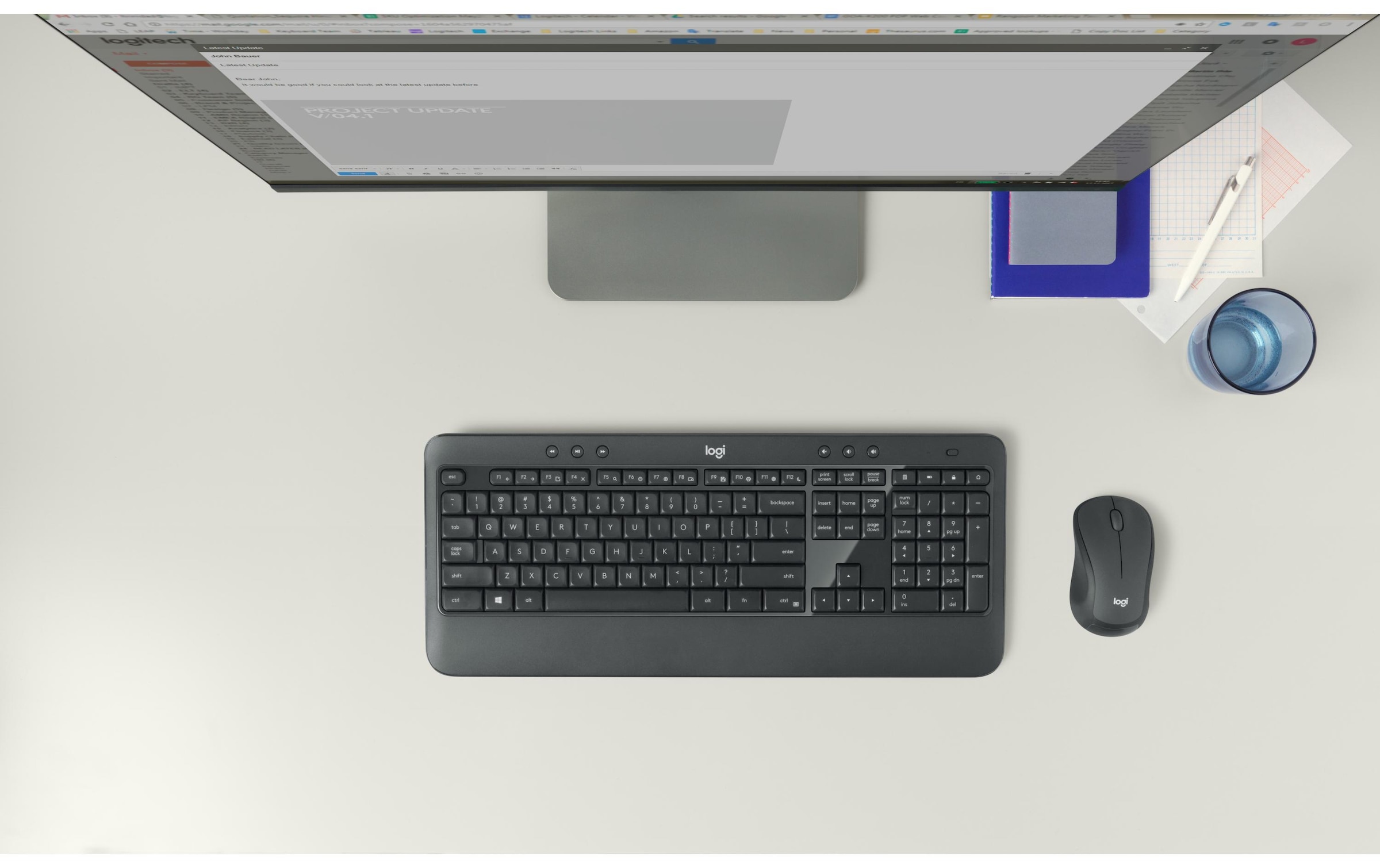 Logitech PC-Tastatur »MK540 US-Layout«, (Ziffernblock)