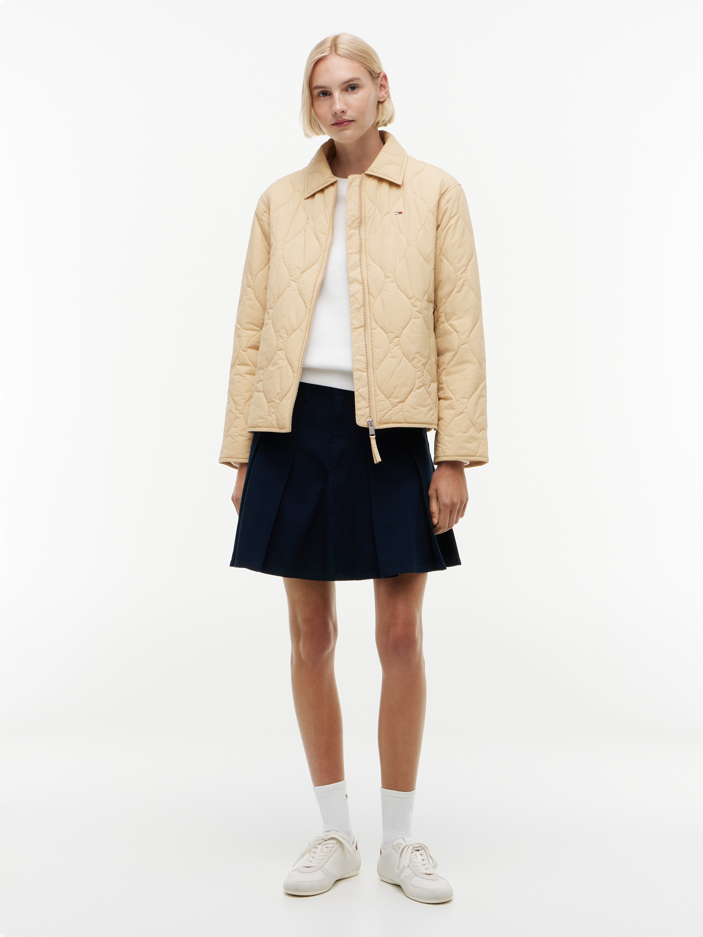 Tommy Jeans Veste matelassée »TJW COACH COLLAR QUILTED JACKET« fibre synthétique, broderie drapeau