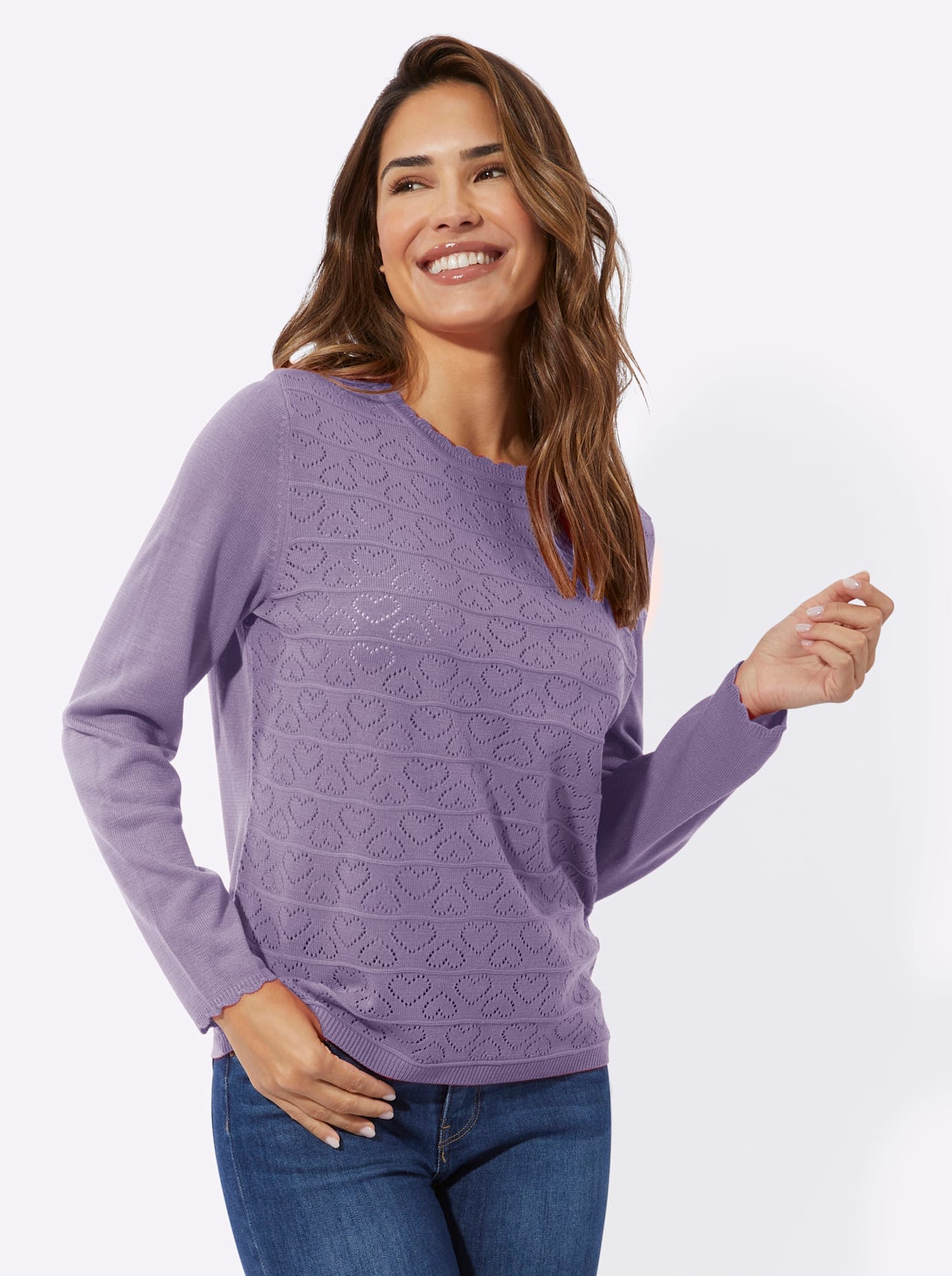 Classic Basics Pull en tricot »Ajour-Pullover«
