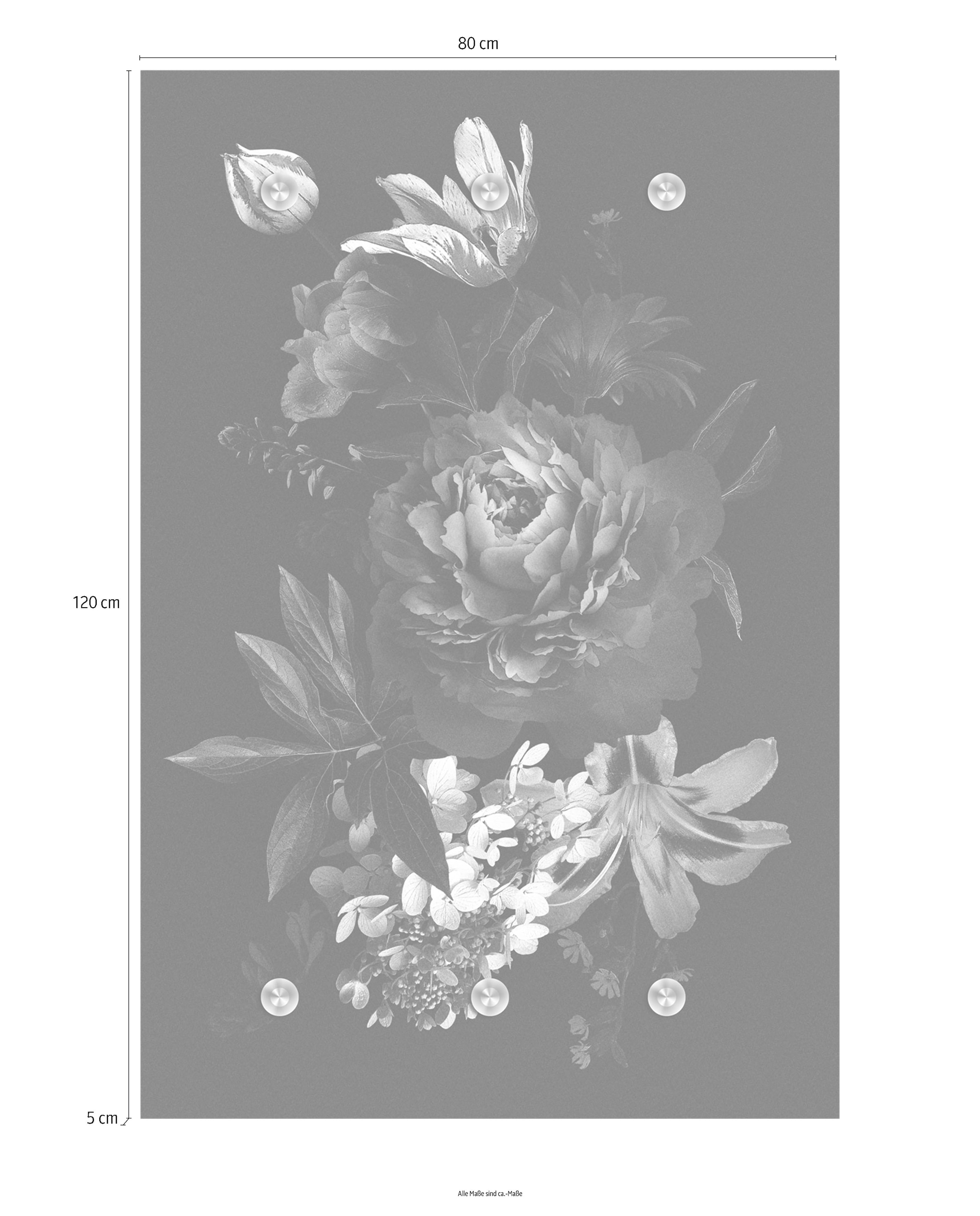 queence Barre de penderie »Blumen« mit 6 Haken, 80 x 120 cm