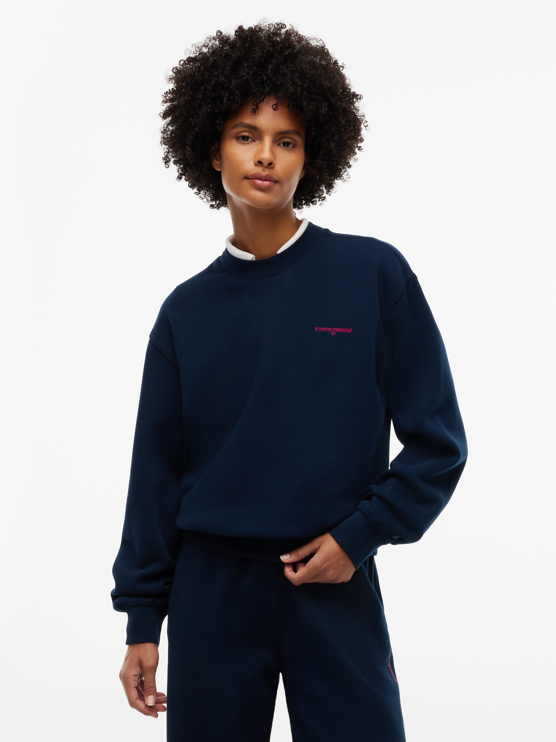 Image of Tommy Jeans Sweatshirt "TJW SCRIPT CREW", Baumwollmischung