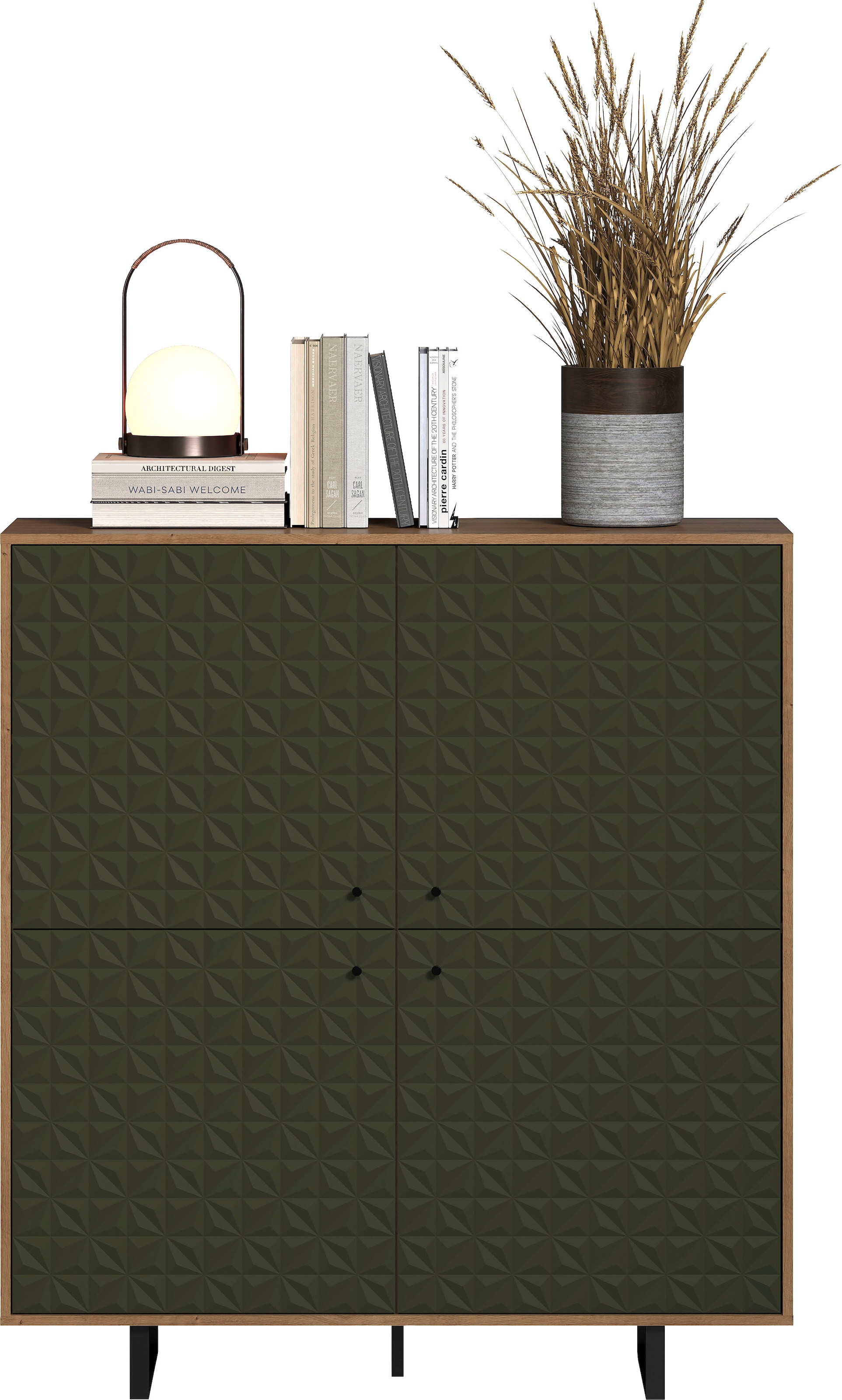 Home affaire Buffet haut »Ferretti« Sideboard mit besonderer Fräsung - Füsse und Griffe aus Metall