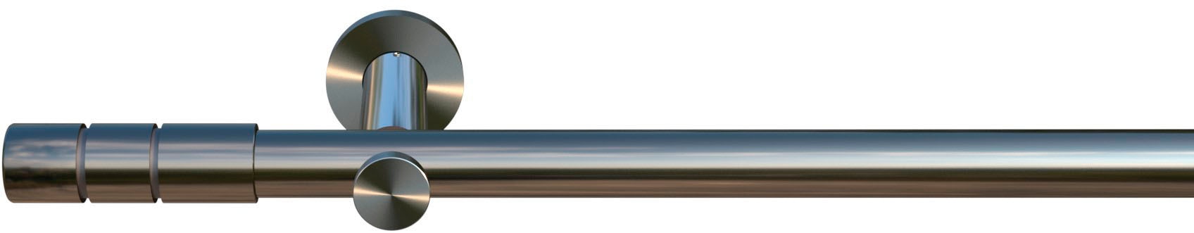 Image of indeko Gardinenstange "Hamburg" Ø 20 mm 1 läufig-läufig Wunschmasslänge Komplett-Set inkl. Montagematerial